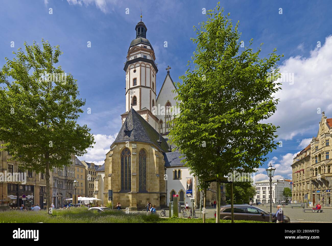 St. Thomas Church in Leipzig, Saxony, Germany, Europe Stock Photo