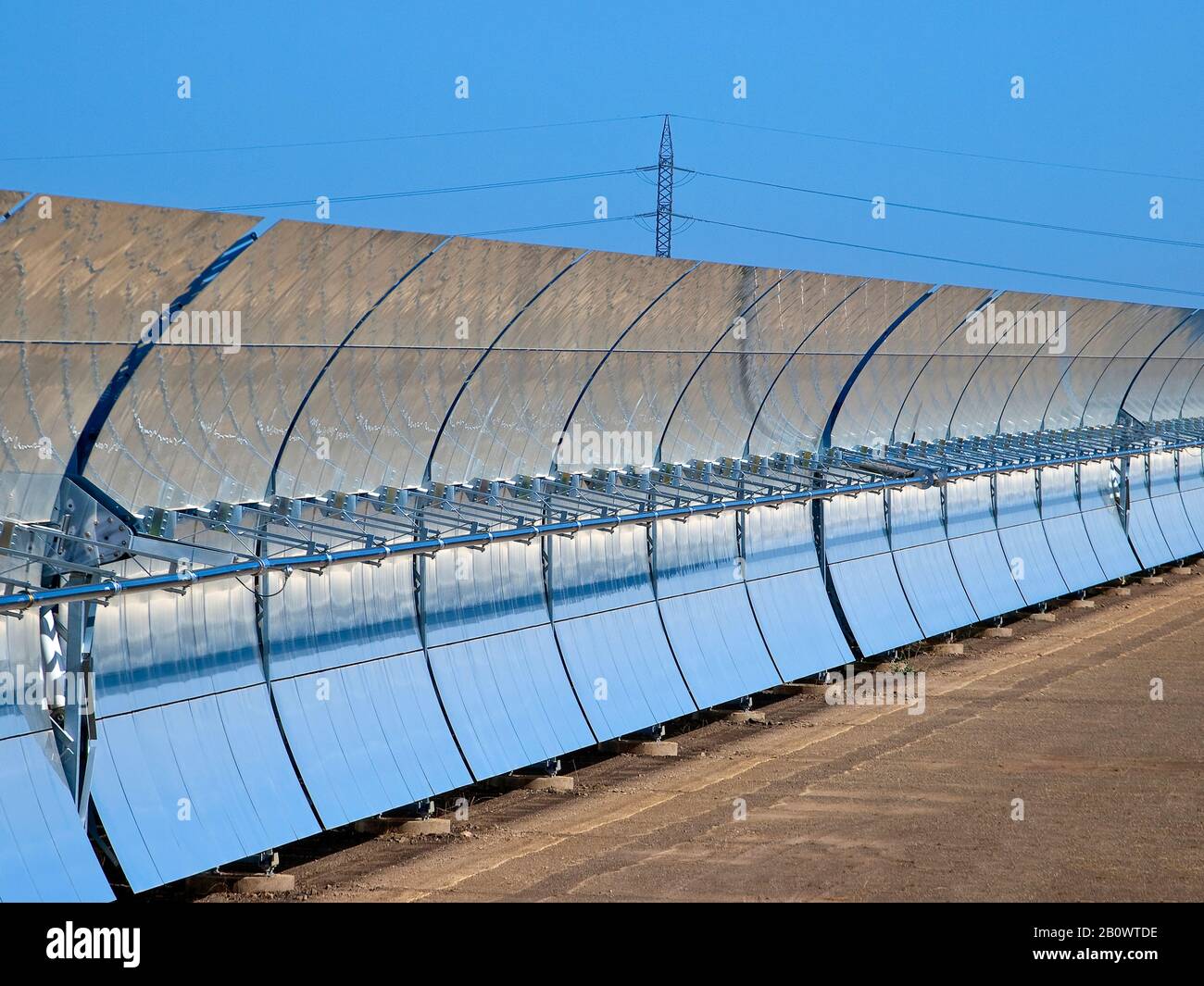 Andasol 1 solar thermal power plant, Guadix, Spain, Europe Stock Photo