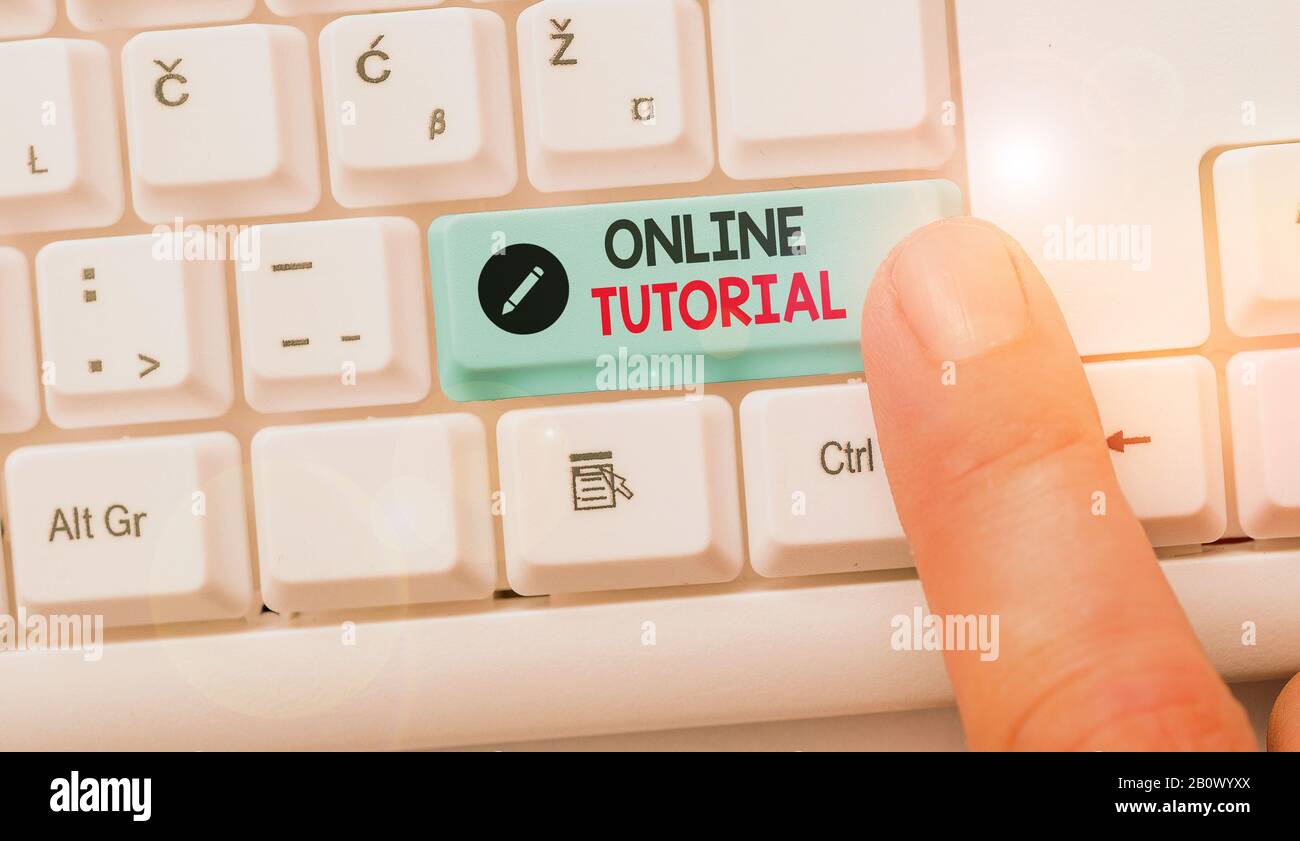 Handwriting text writing Online Tutorial. Conceptual photo process of ...