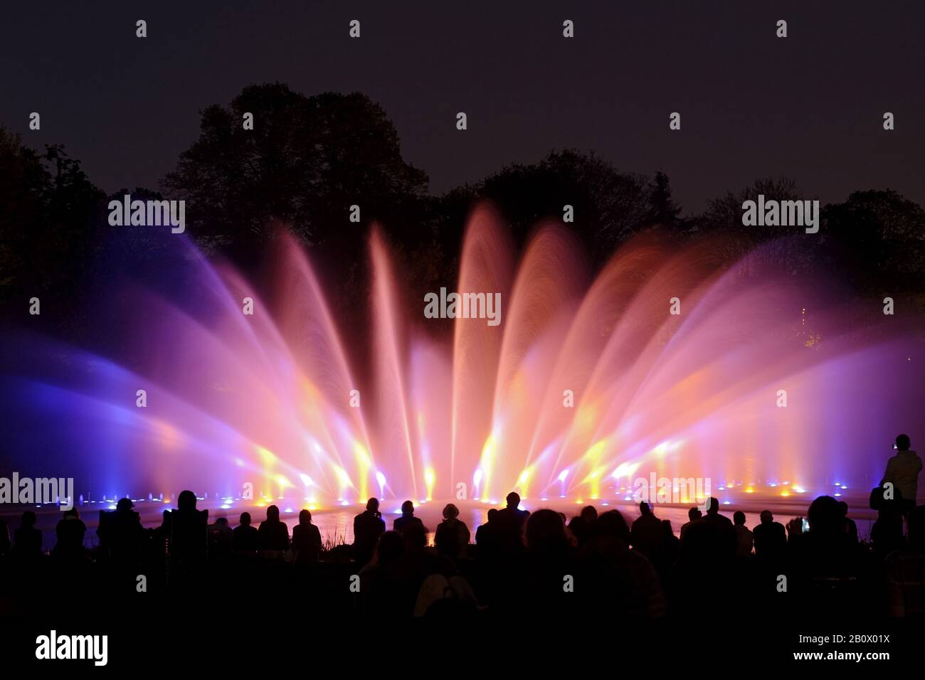 colorful water light games, Planten un Blomen, Park, Hamburg, Germany ...