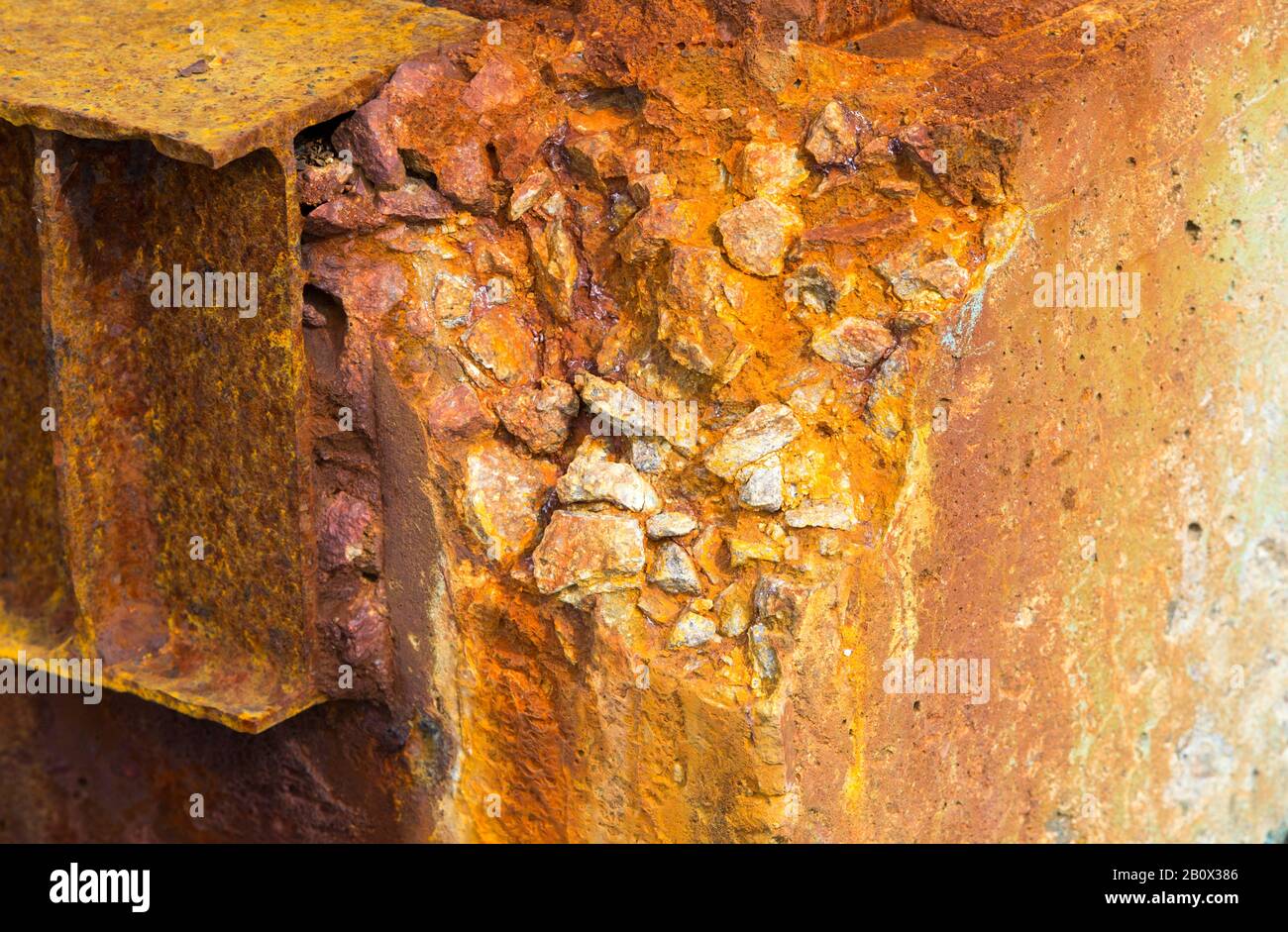 Structure Beam Rusting A rusting metal beam on king George Island in the South Shetland ...