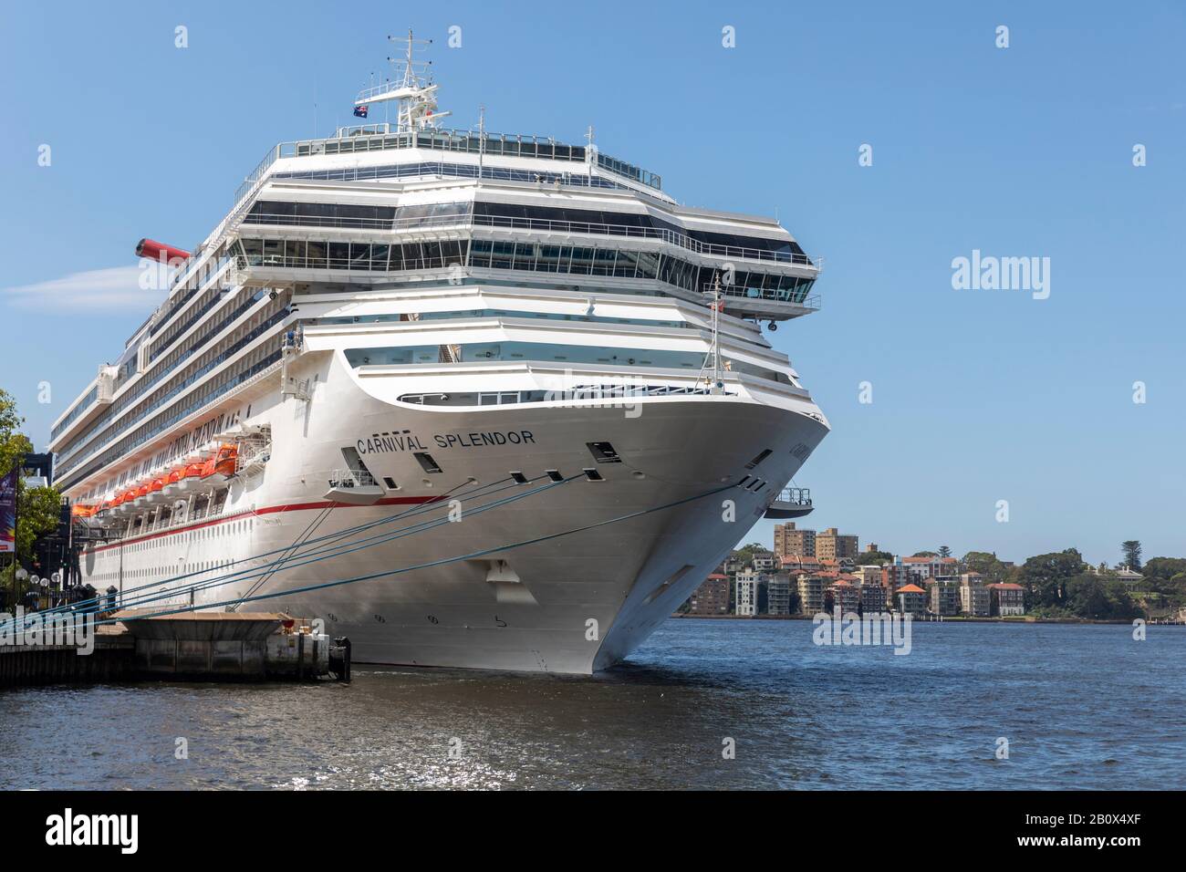 Sydney,Cruise ship Carnival Splendor in Circular Quay Sydney on a summers day,New South Wales,Australia Stock Photo