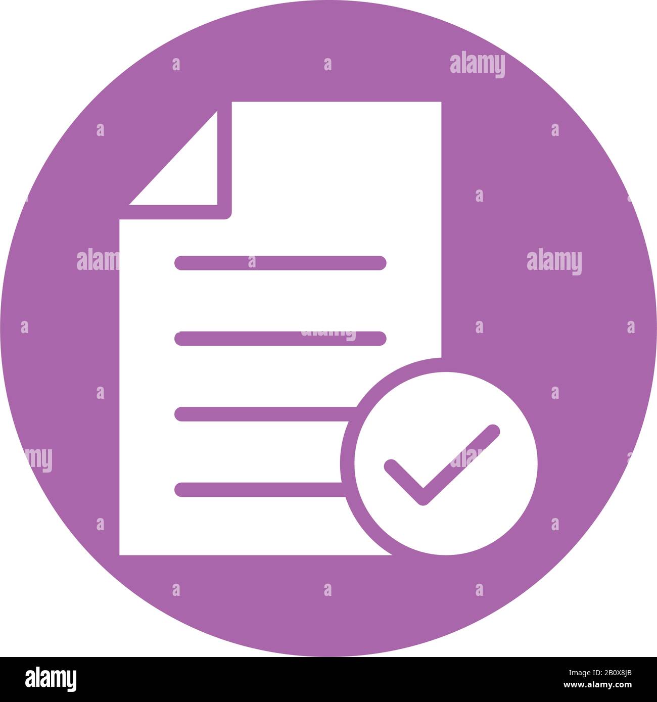 paper document with check symbol Stock Vector