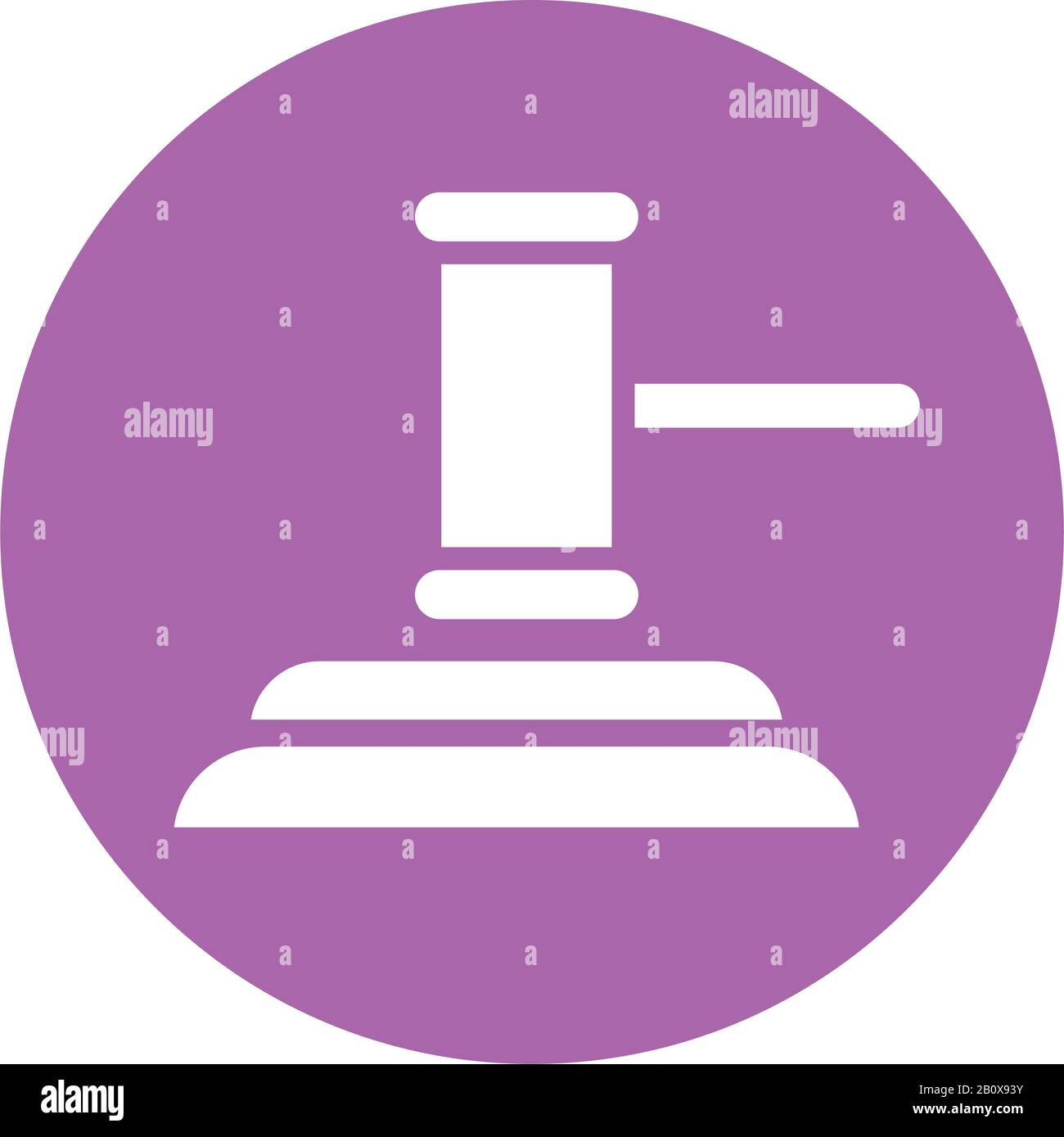 justice hammer device isolated icon Stock Vector
