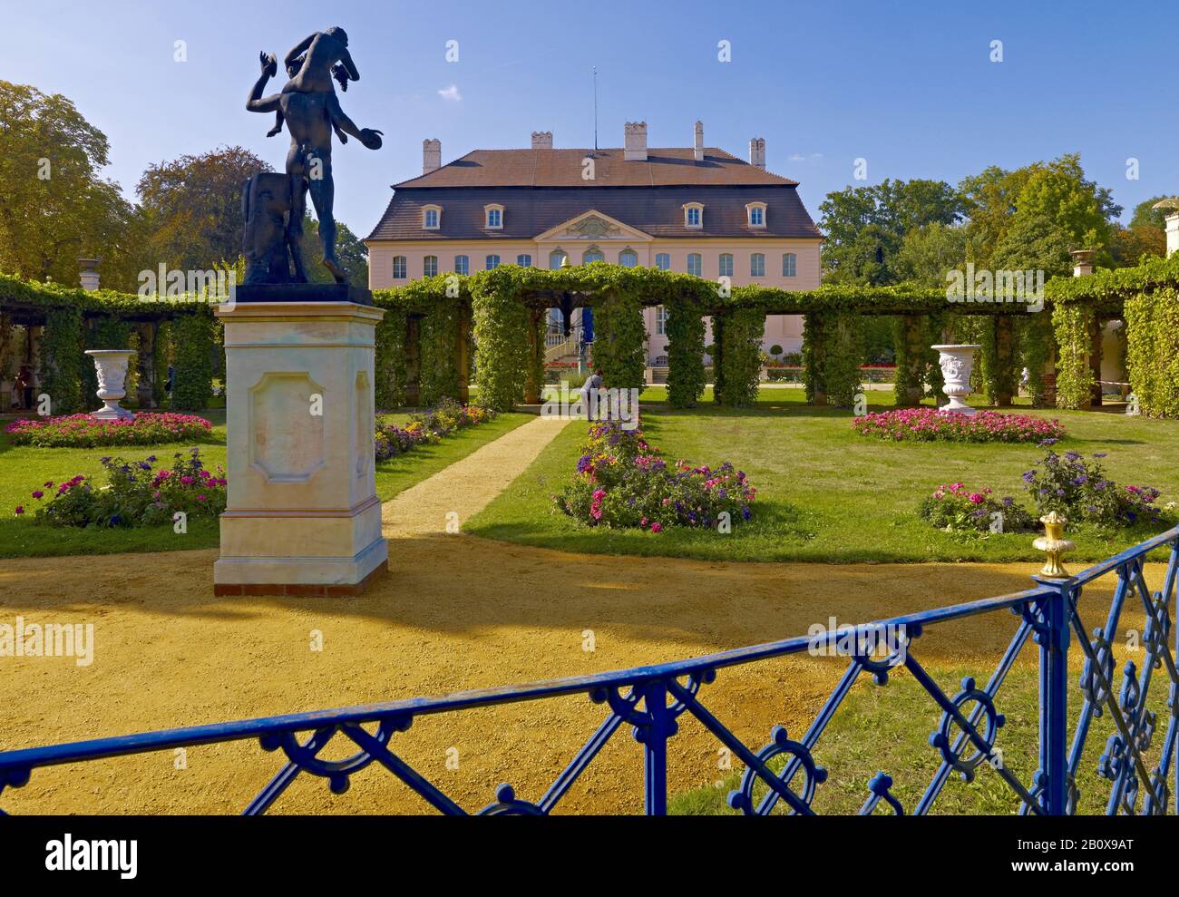 Branitz Castle in the Fürst-Pückler-Park in Cottbus, Brandenburg, Germany, Stock Photo