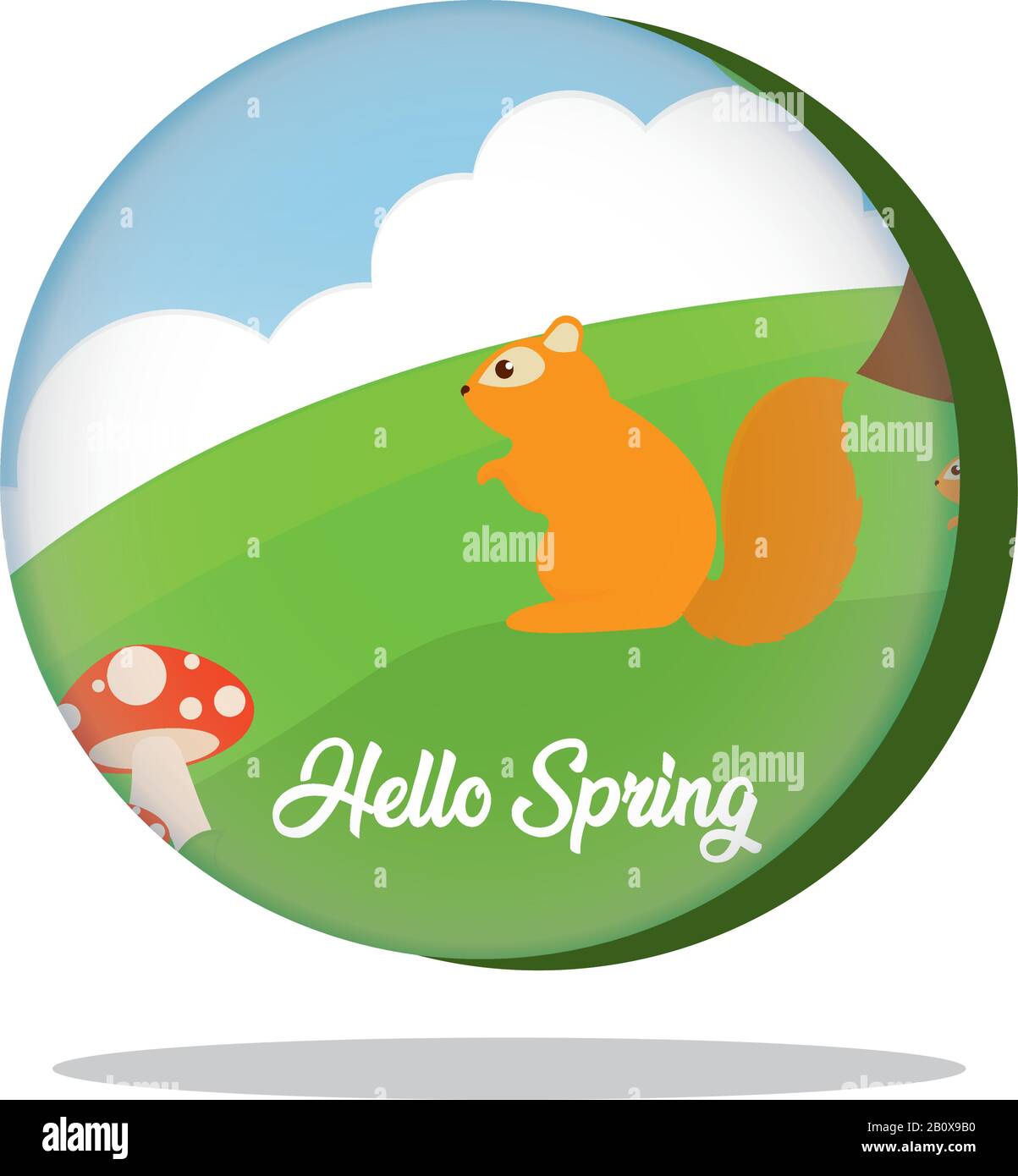 Hello spring landscape Stock Vector Image & Art - Alamy
