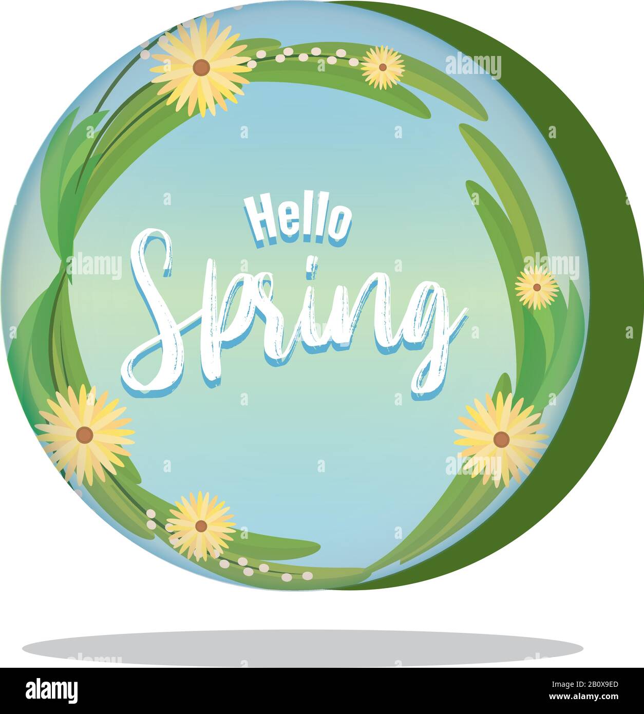 Digitally generated image hello spring hi-res stock photography and ...