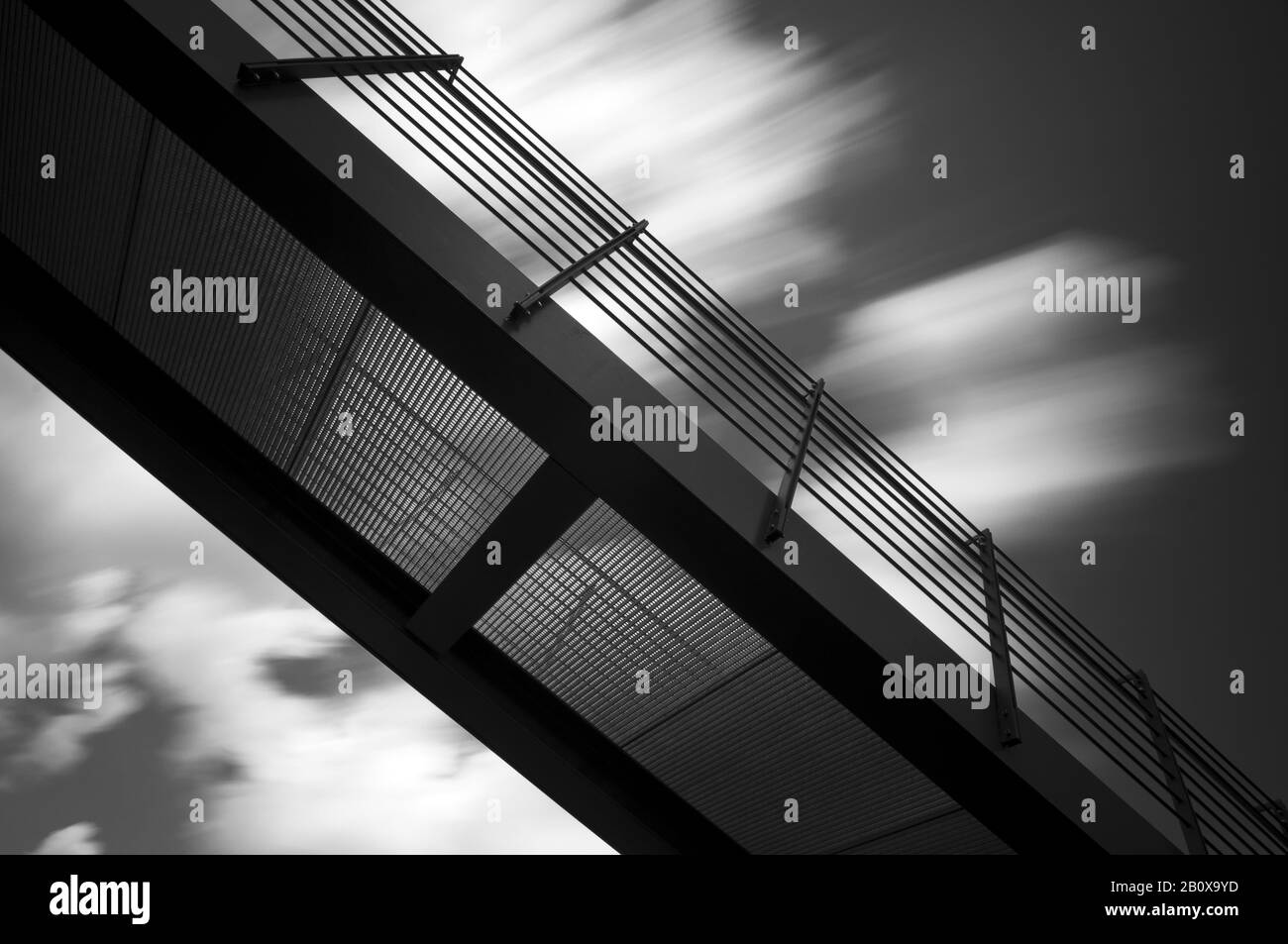 modern architecture, detail of a bridge, Stock Photo