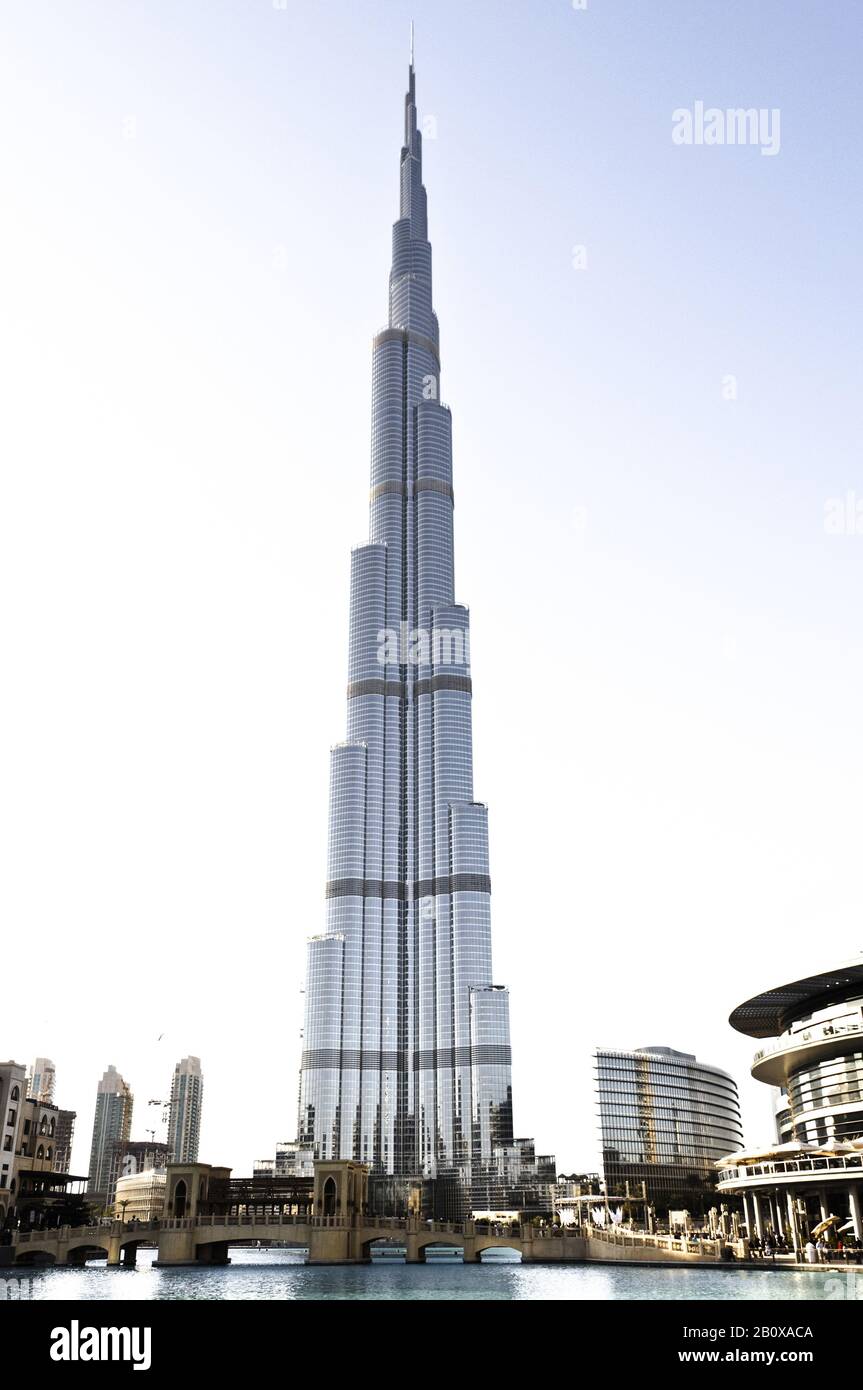 Burj Khalifa and parts of the Dubai Mall, Dubai, United Arab Emirates