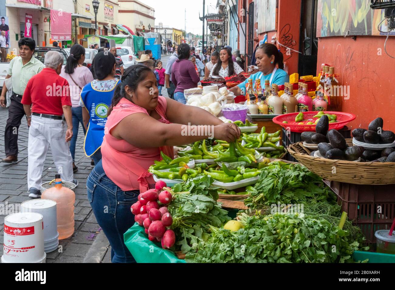 Oaxaca, Mexico Produce is sold outside the November 20 Market Stock Photo Alamy