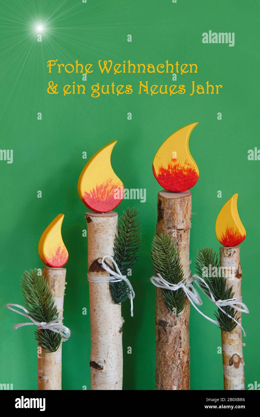 Weihnachtsgruß - Vierter Advent Stock Photo