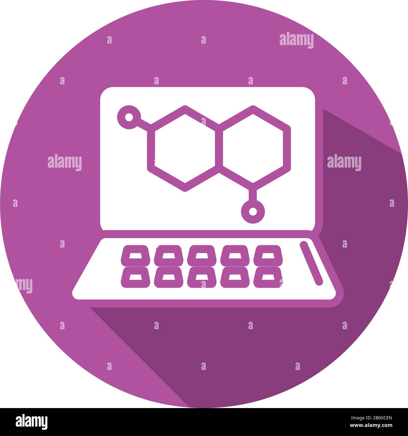 Doctor Icon Dna Computer dna medical symbol in laptop block style Stock Vector Image & Art - Alamy