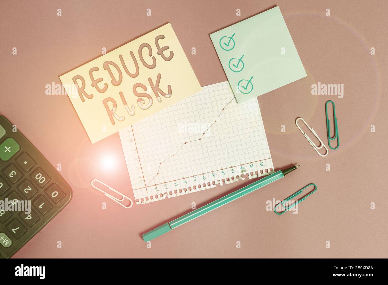 Handwriting text writing Reduce Risk. Conceptual photo lessen the ...