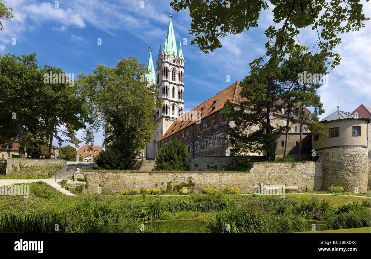 Cathedral garden, Naumburg Cathedral of St. Peter and Paul, Naumburg / Saale, Saxony-Anhalt, Germany, Stock Photo