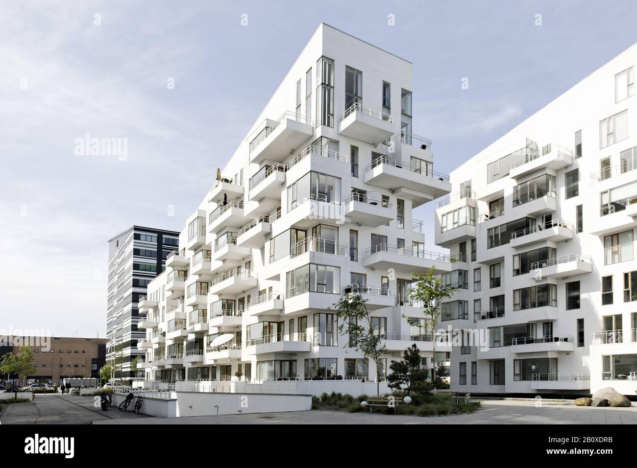 Modern architecture, apartments, Vesterbro, Sydhavnen, Copenhagen