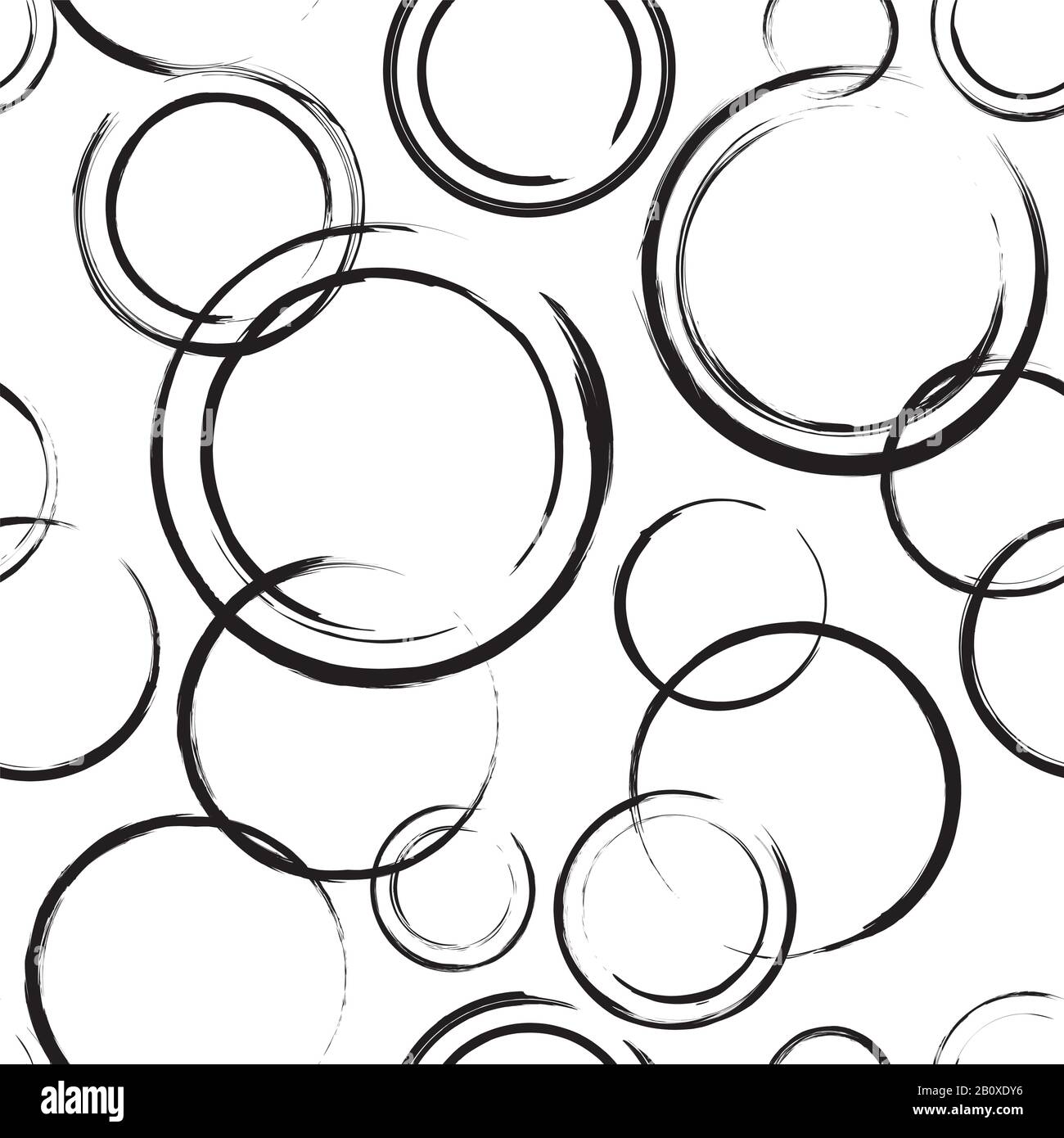 Seamless pattern with abstract circles in vector EPS8 format, includes pattern swatch. Stock Vector