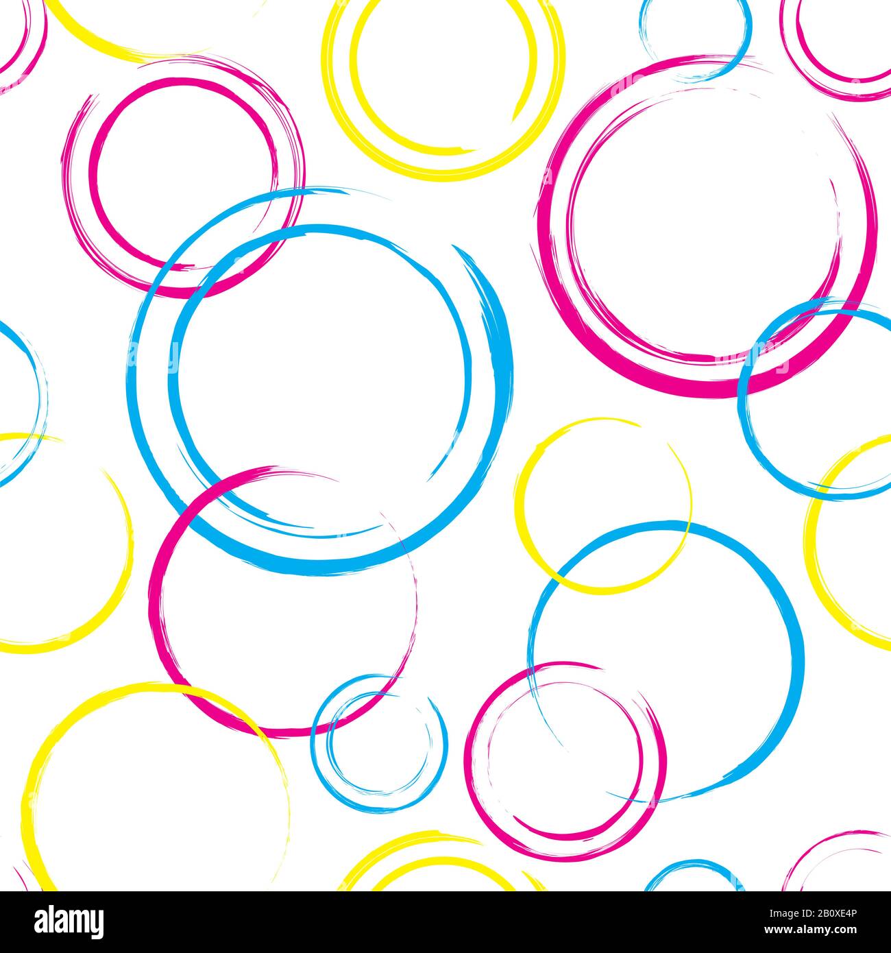 Seamless pattern with abstract circles in vector EPS8 format, includes pattern swatch. Stock Vector