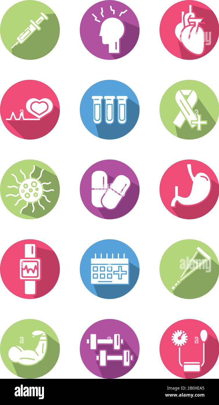bundle of medical block style set icons Stock Vector Image & Art - Alamy