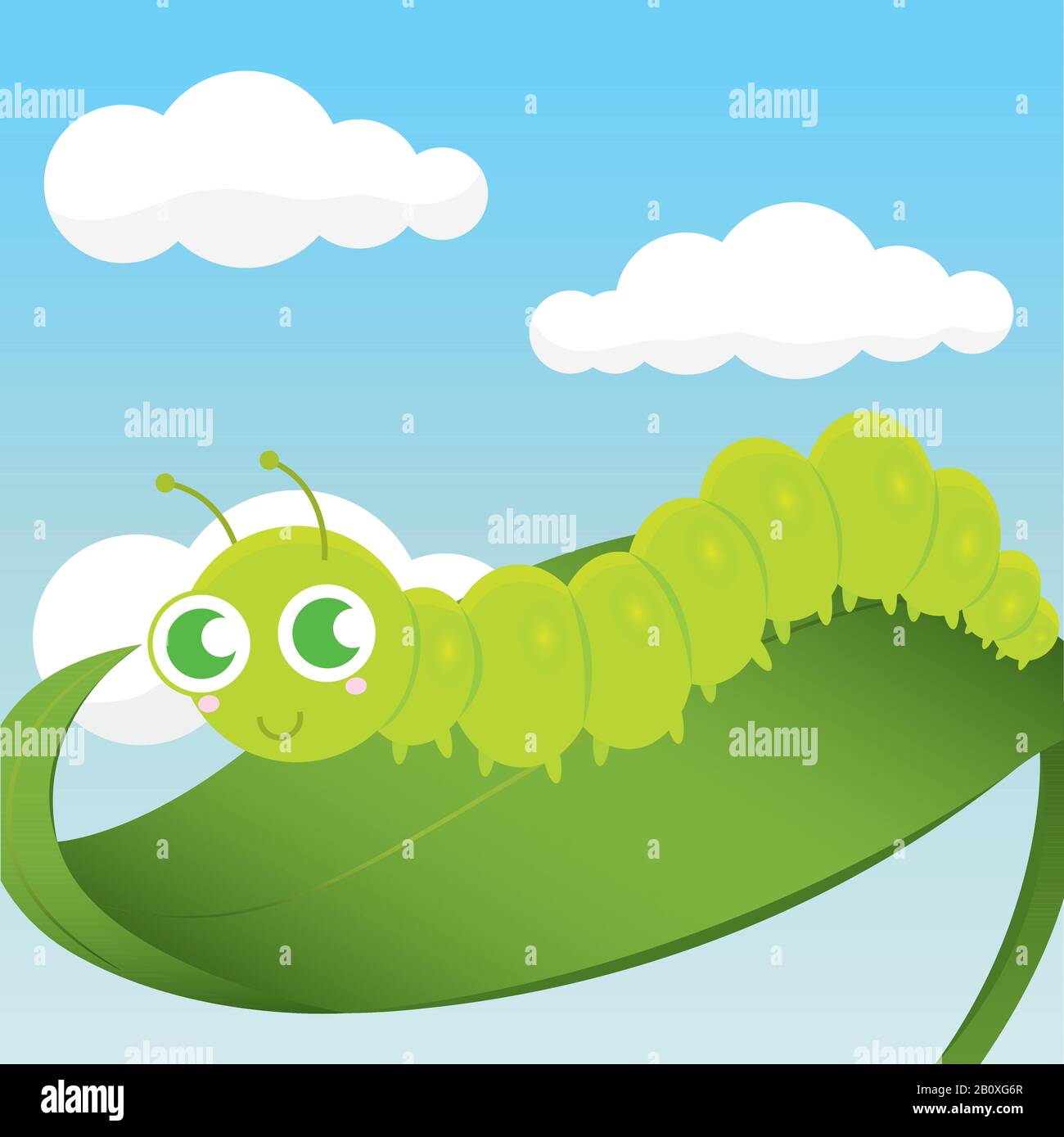 Cute worm cartoon Stock Vector Image & Art - Alamy