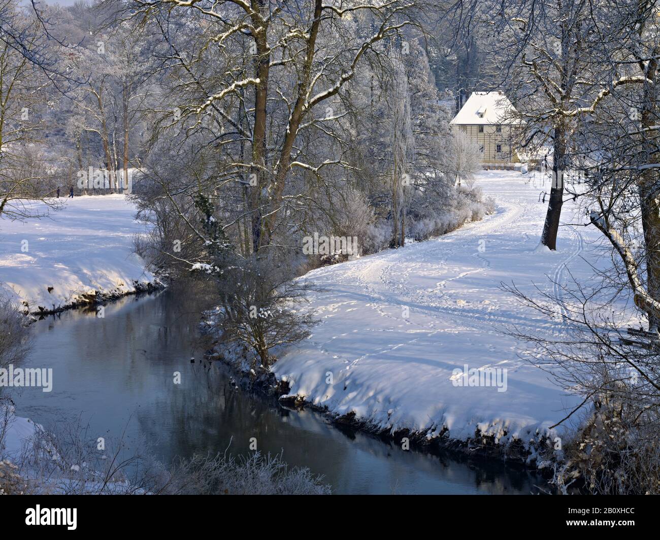 Goethe's garden house in the Park an der Ilm, Weimar, Thuringia, Stock Photo