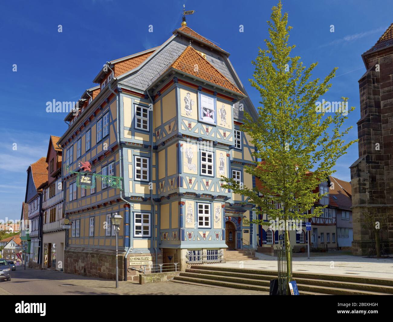 Frau Holle Museum in the 'Old Town Hall' in Hessisch Lichtenau, Werra-Meißner district, Northern Hesse, Germany, Stock Photo