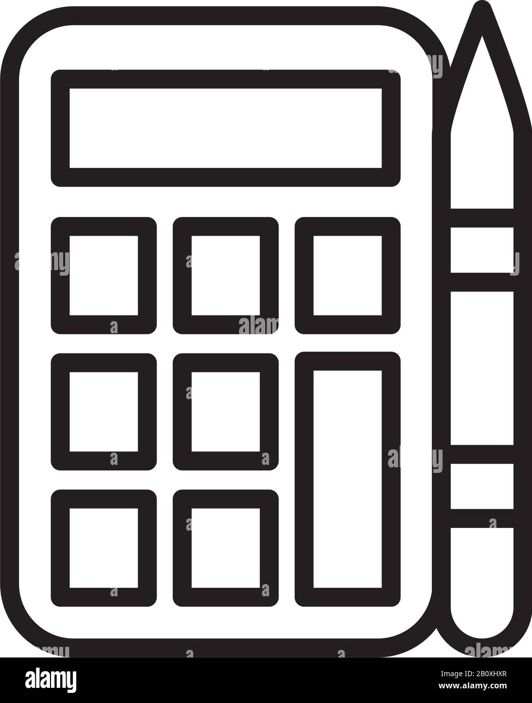 calculator math device isolated icon Stock Vector Image & Art - Alamy