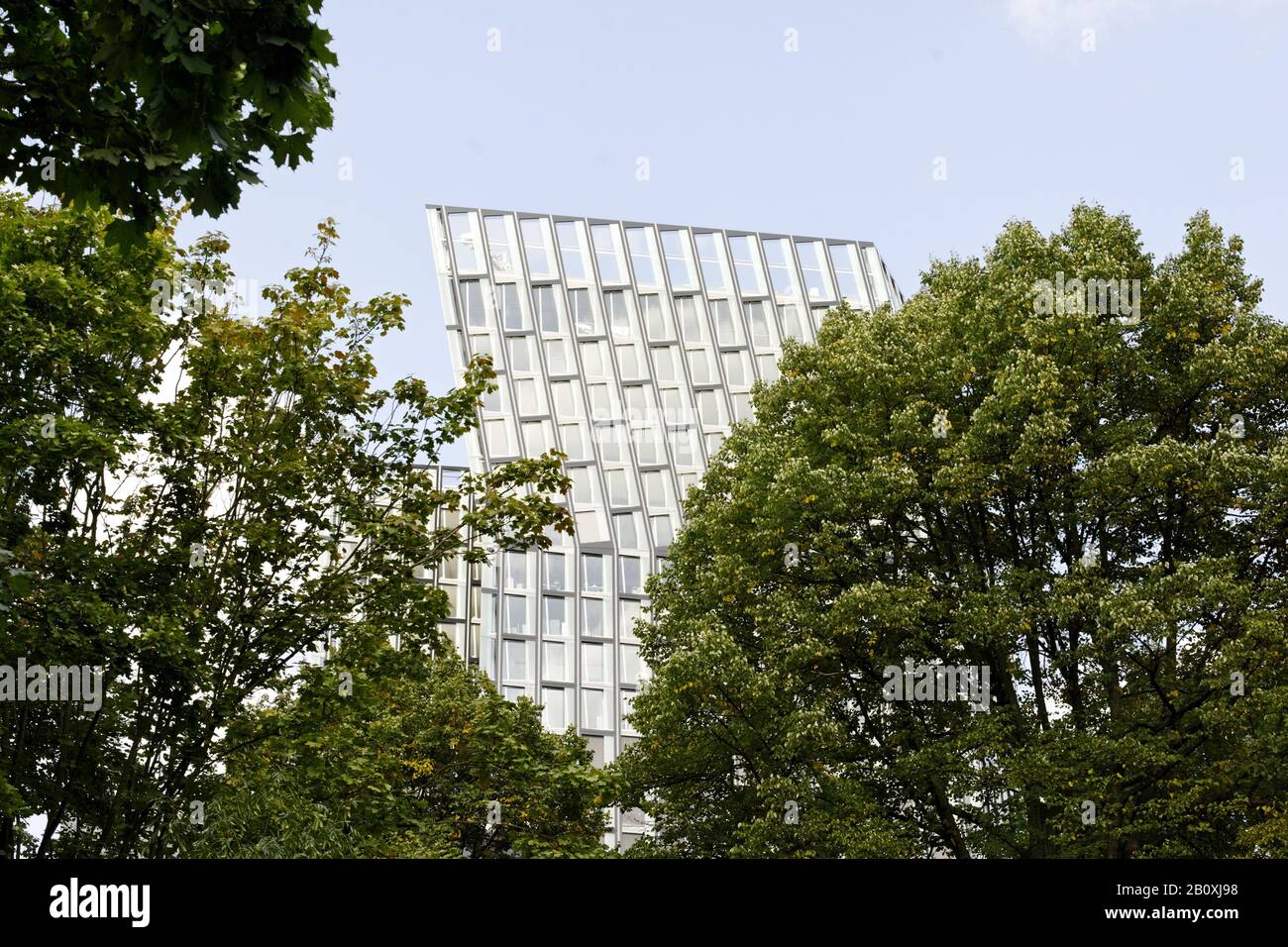 Dancing towers, modern high-rise building with 24 floors, Reeperbahn, St. Pauli, Hamburg, Germany, Stock Photo