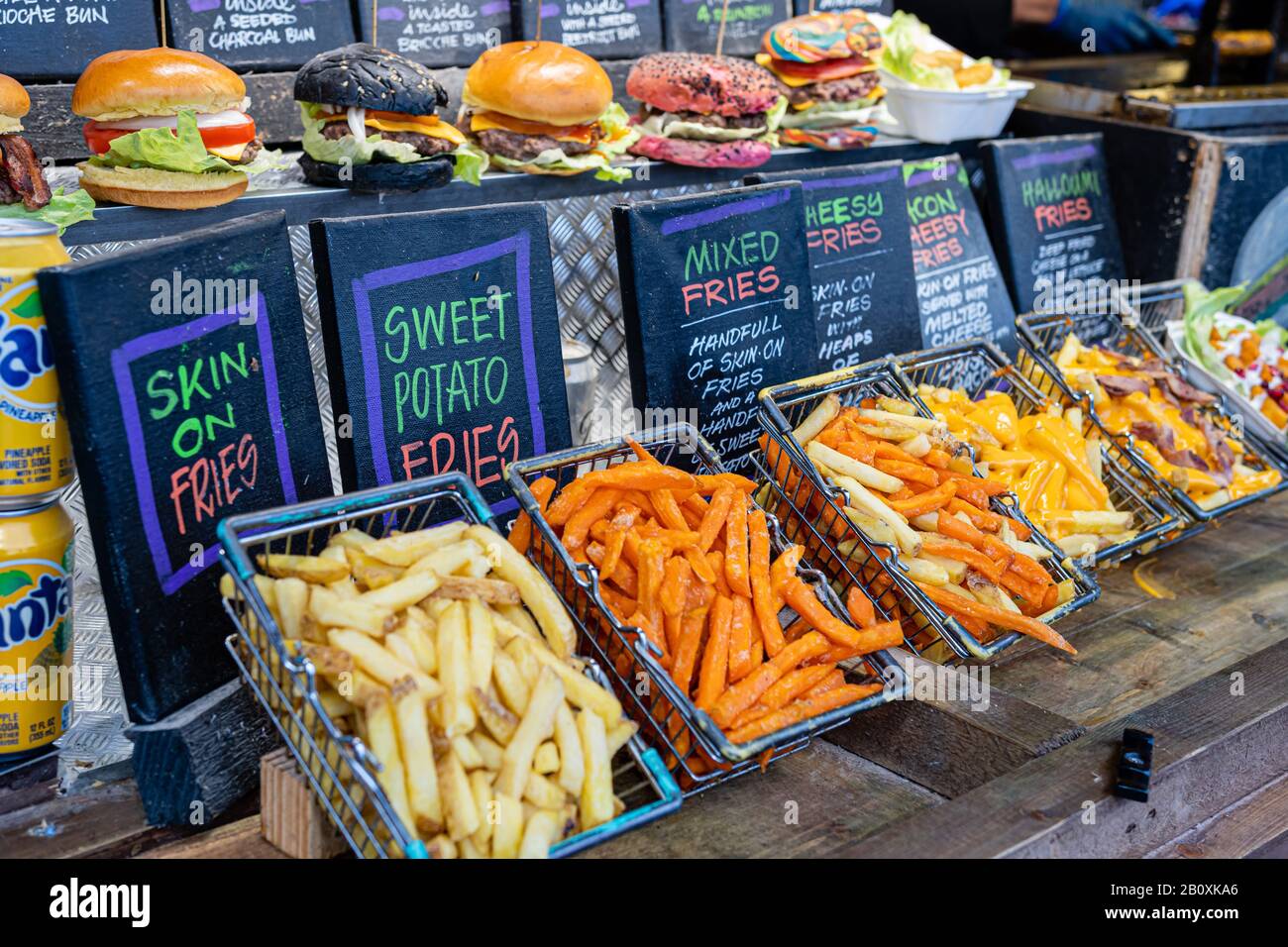 Fast Food Restaurant Uk Street Stock Photos Fast Food Restaurant