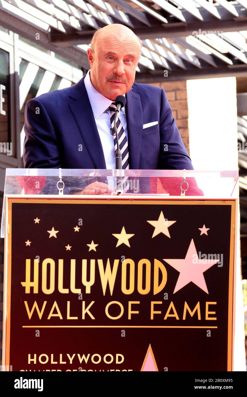 Los Angeles, CA. 21st Feb, 2020. Dr Phil McGraw at the induction ...