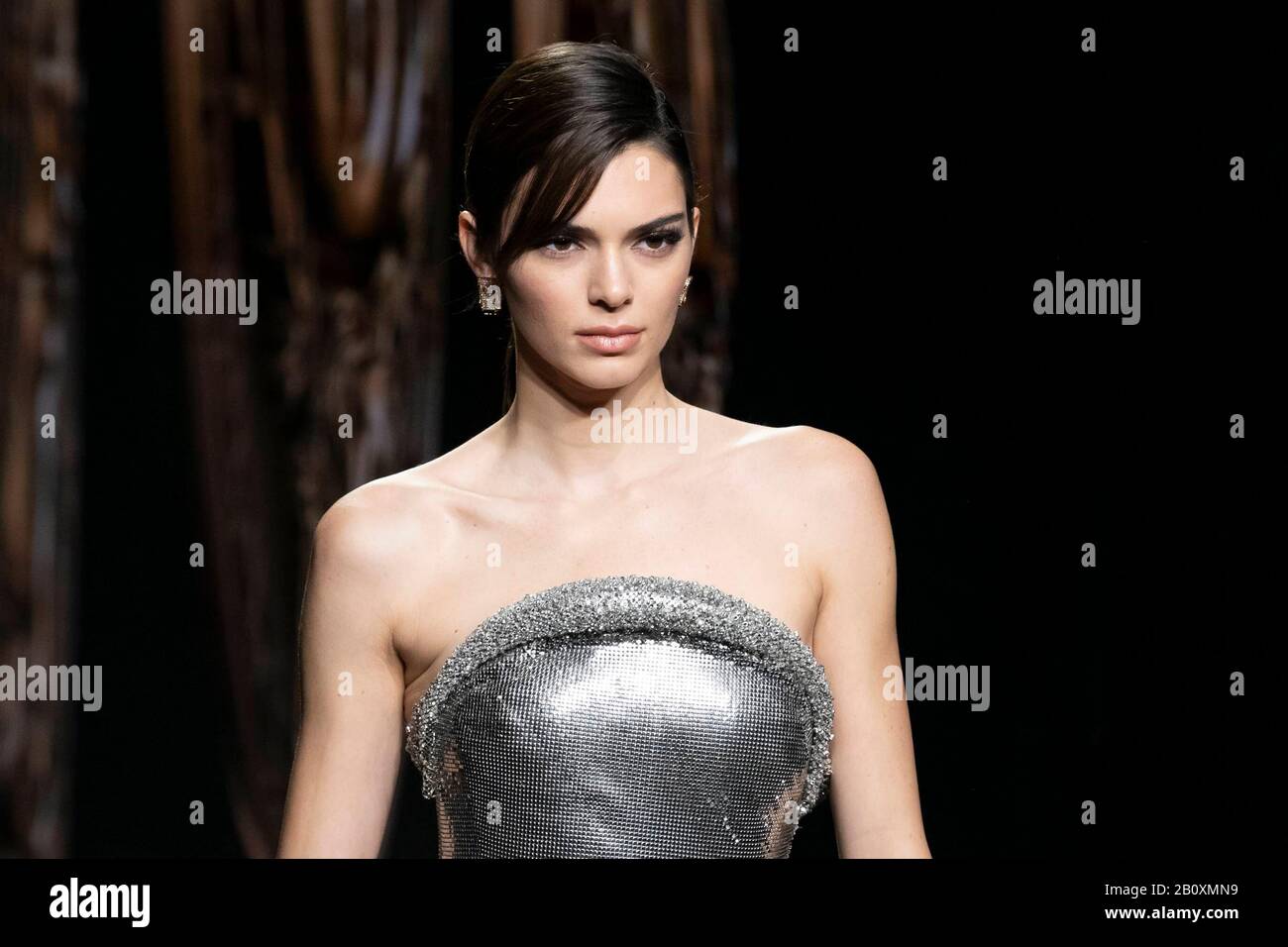 Jenner 21st Birthday Dress Silver Dress Kendall Jenner Milan, 21st Feb, Kendall  Jenner At VERSACE FW20