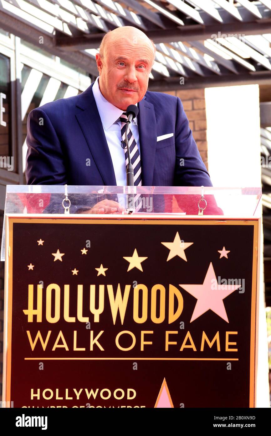 February 21, 2020, Los Angeles, CA, USA: LOS ANGELES - FEB 21:  Dr Phil McGraw at the Dr Phil Mc Graw Star Ceremony on the Hollywood Walk of Fame on February 21, 2019 in Los Angeles, CA (Credit Image: © Kay Blake/ZUMA Wire) Stock Photo