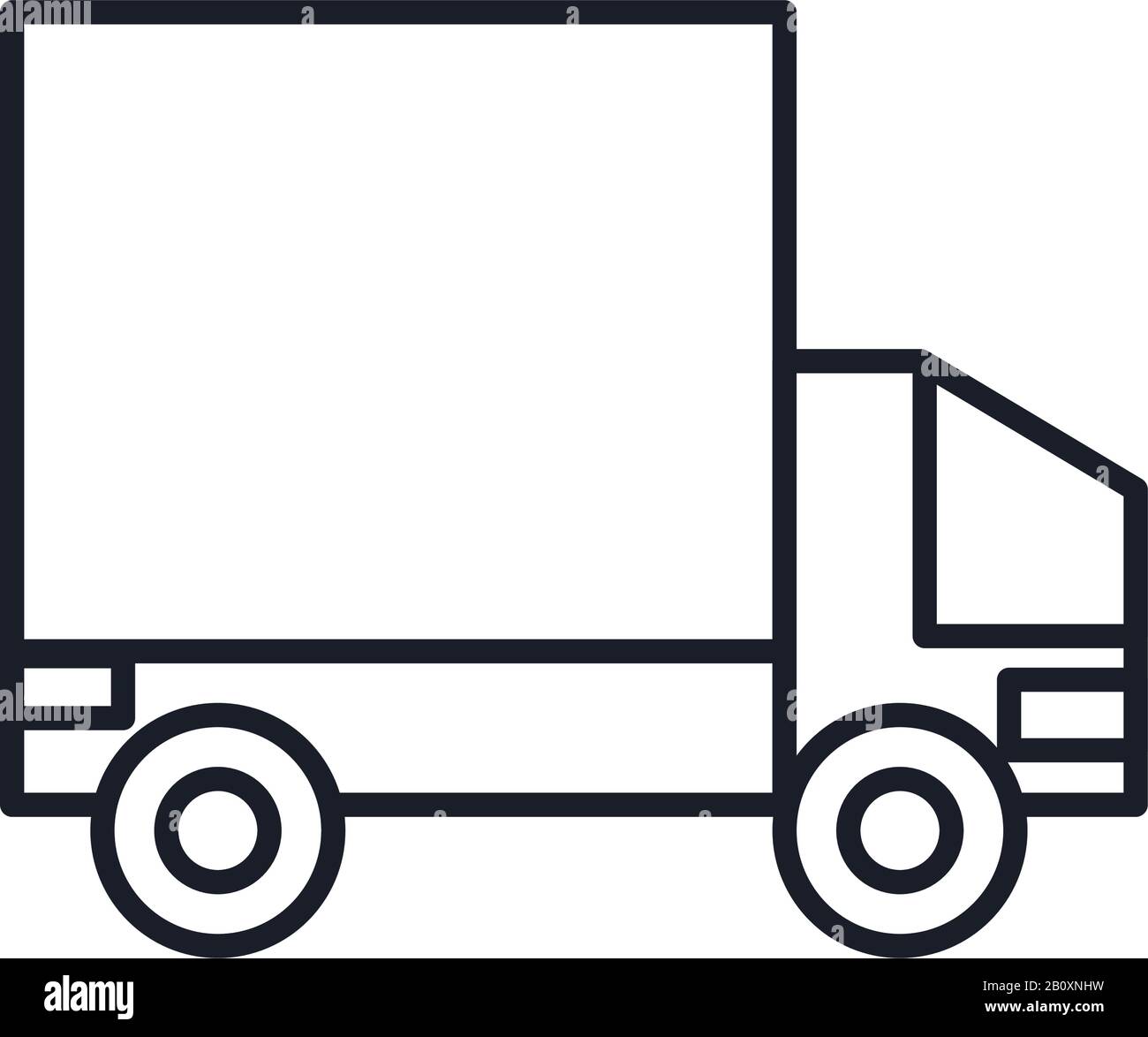 military force truck line and fill style icon Stock Vector
