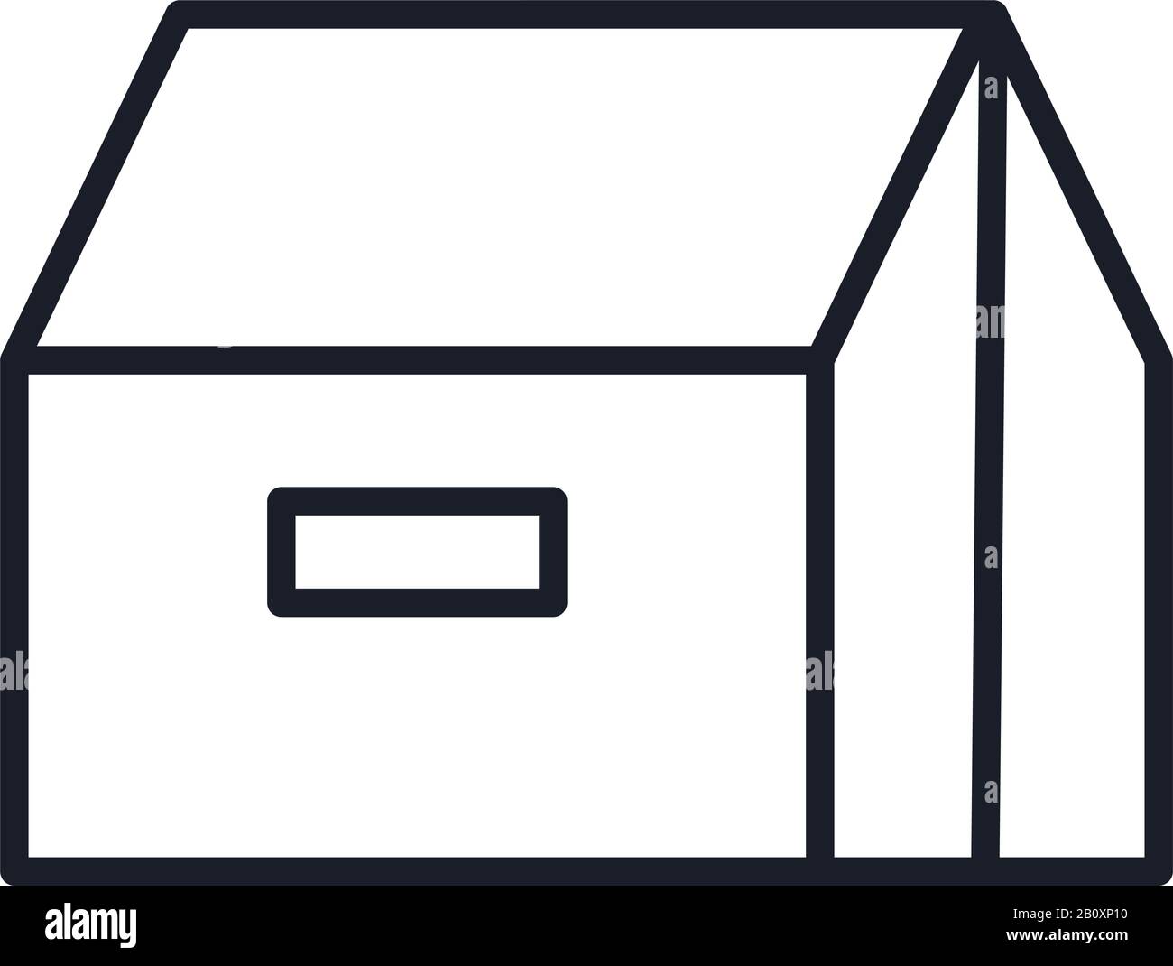 tent military force line and fill style icon Stock Vector Image & Art ...
