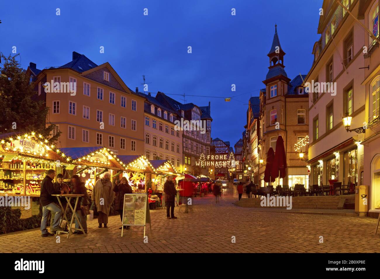 Christmas market in Marburg, Hesse, Germany Stock Photo Alamy