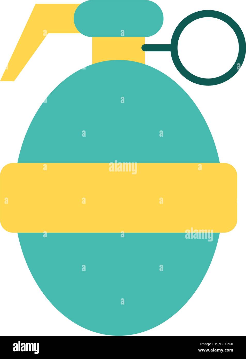 grenade military force line and fill style icon Stock Vector Image ...