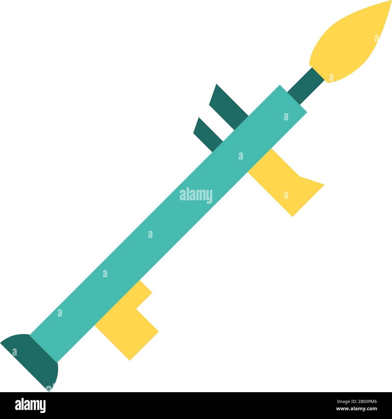 rocket launcher military force line and fill style icon Stock Vector ...