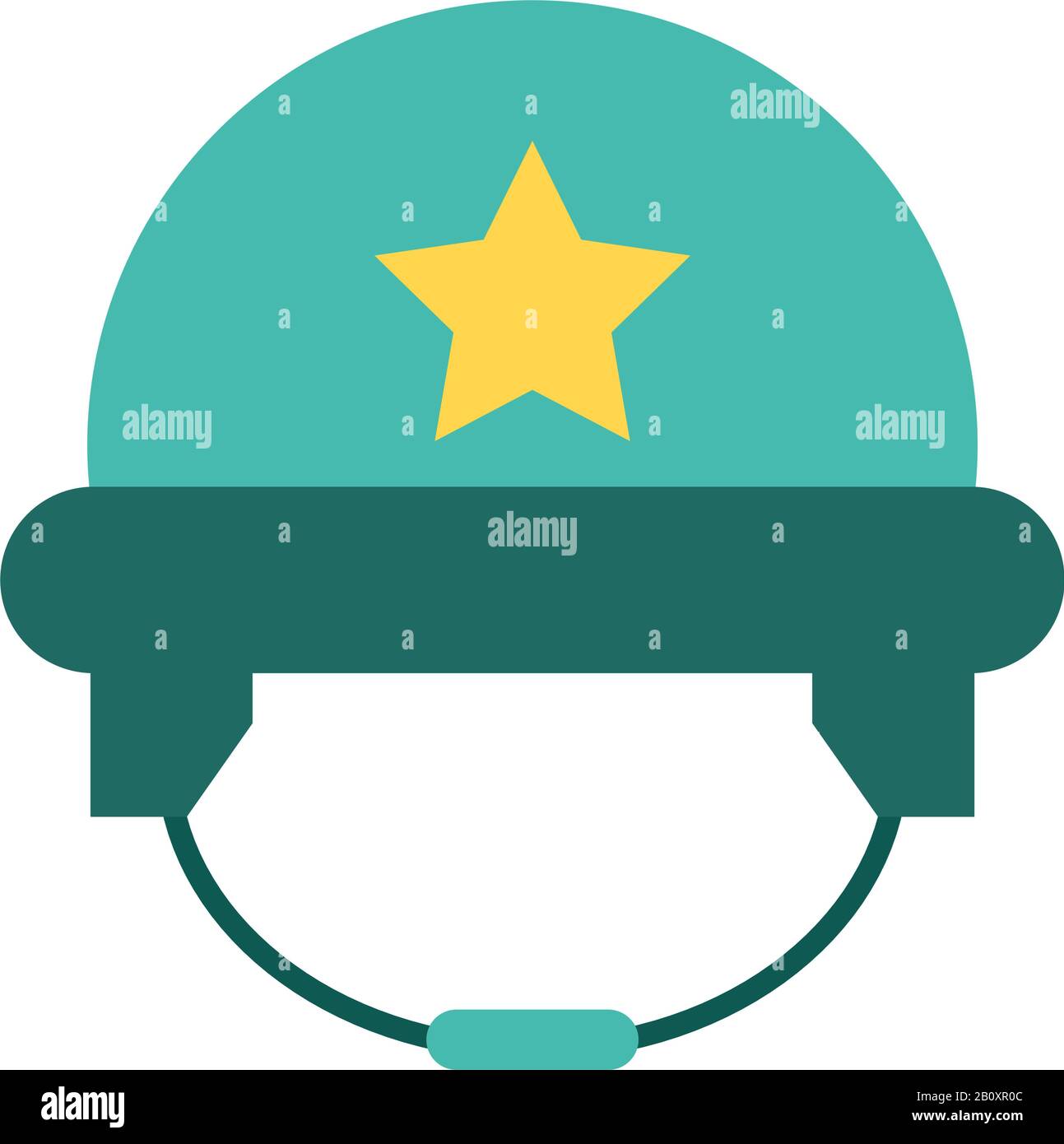 military force helmet line and fill style icon Stock Vector Image & Art ...