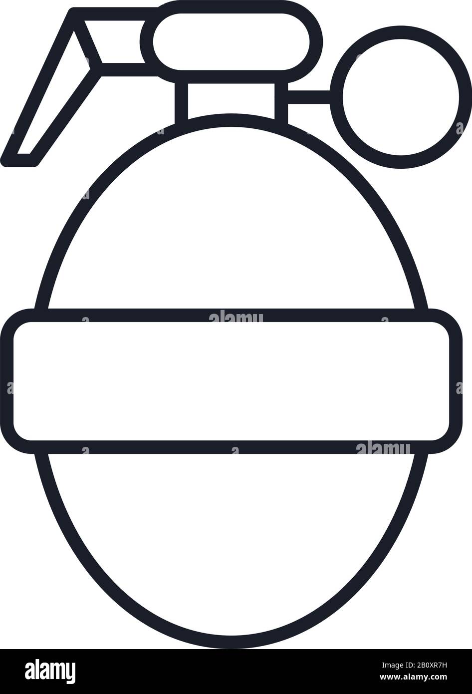 grenade military force line and fill style icon Stock Vector Image ...