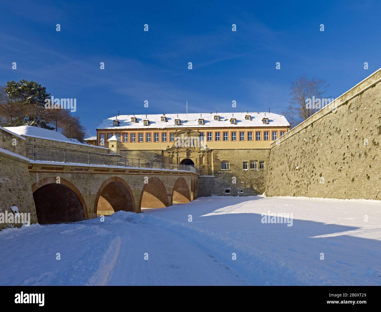 Citadel Petersberg in Erfurt, Thuringia, Germany, Stock Photo