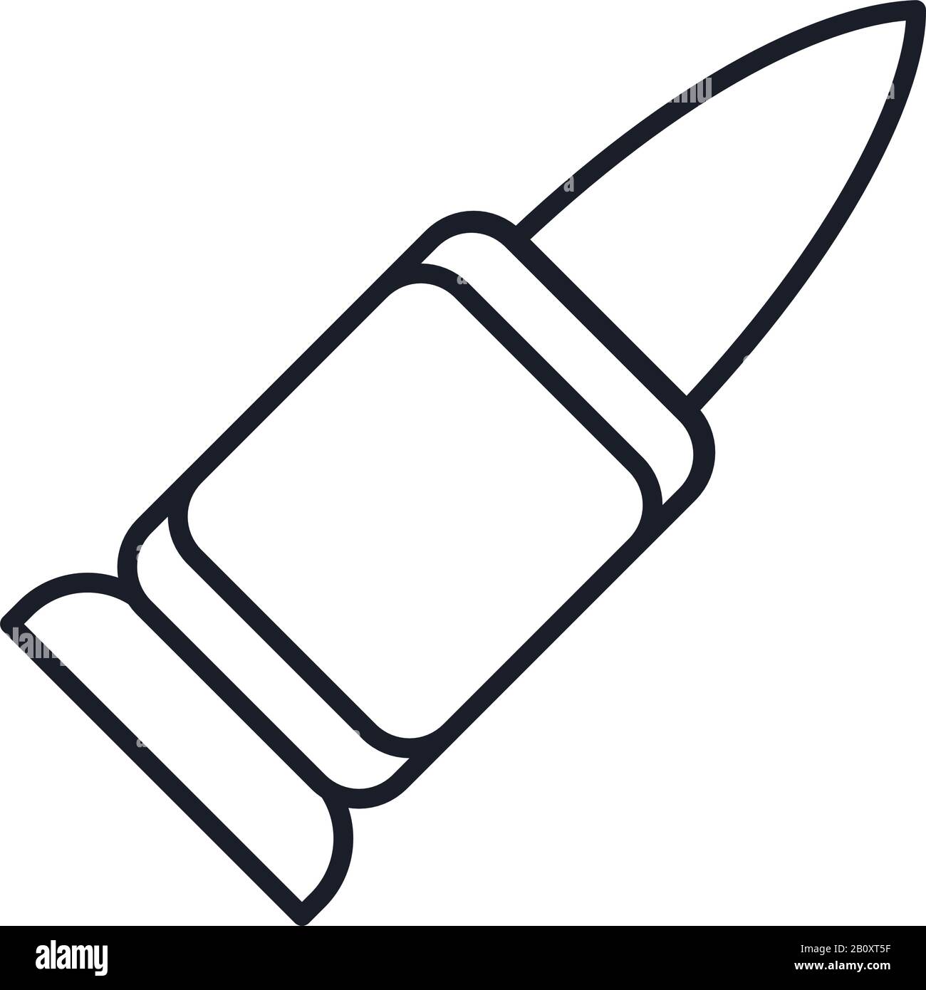 rocket military force line and fill style icon Stock Vector Image & Art ...