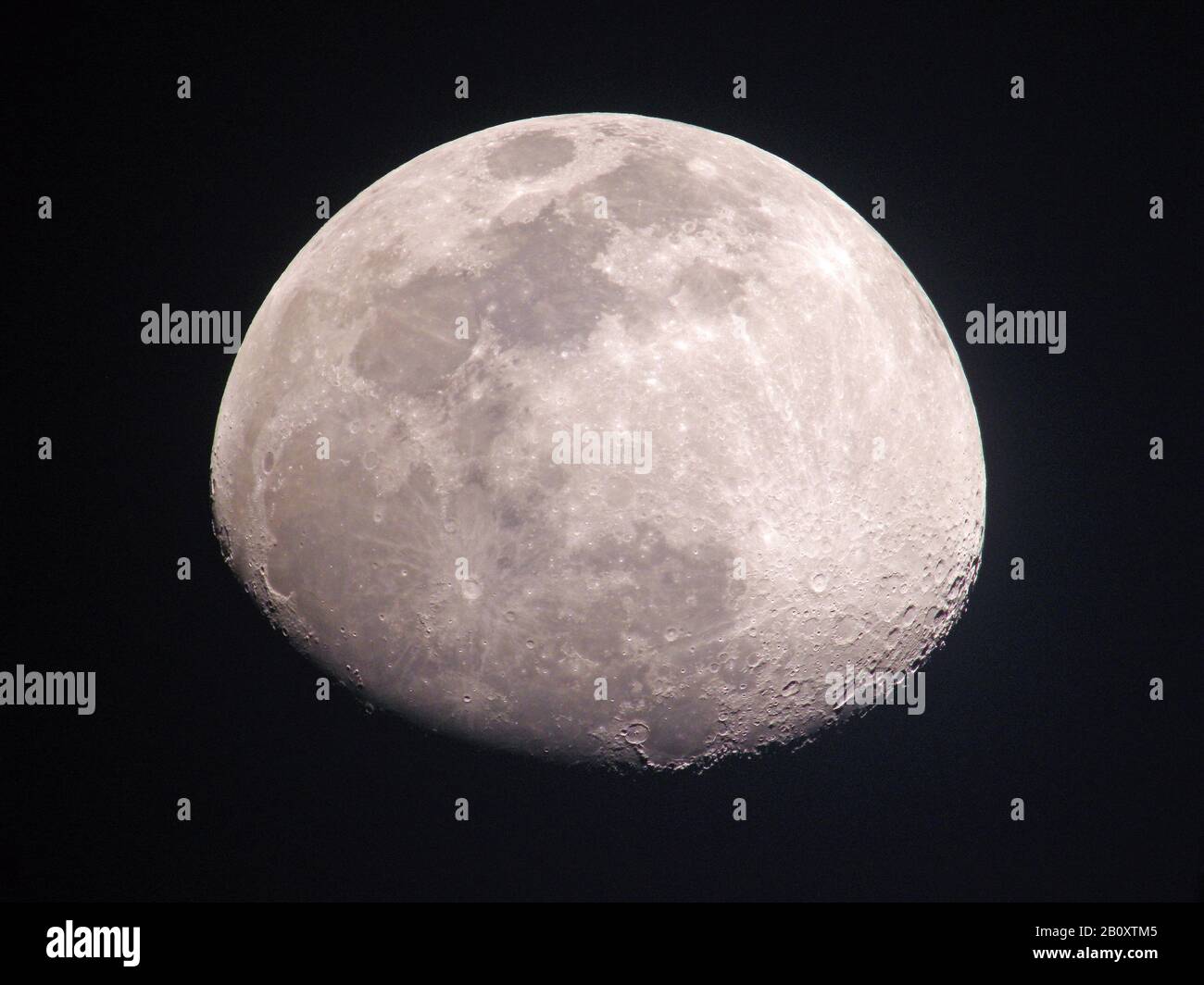 waxing gibbous, phase of the moon, Angola Stock Photo Alamy