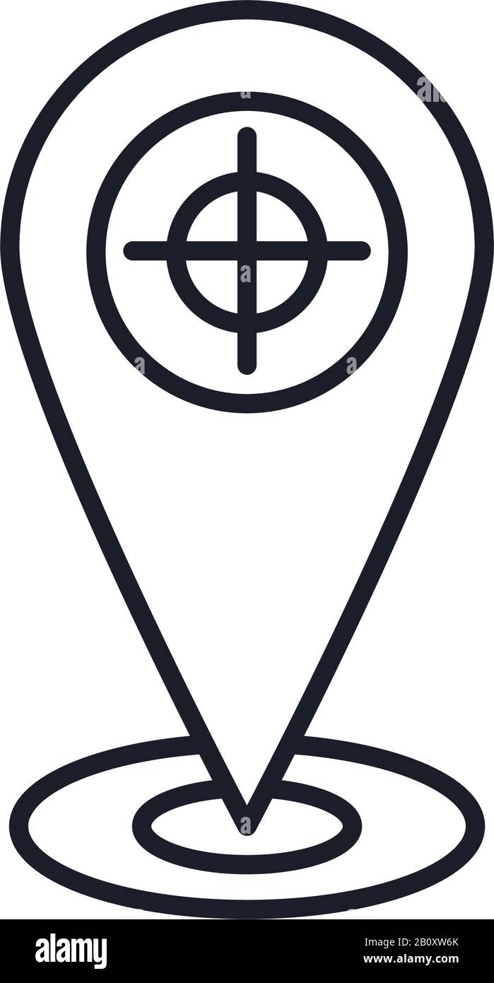 target military force line and fill style icon Stock Vector Image & Art ...