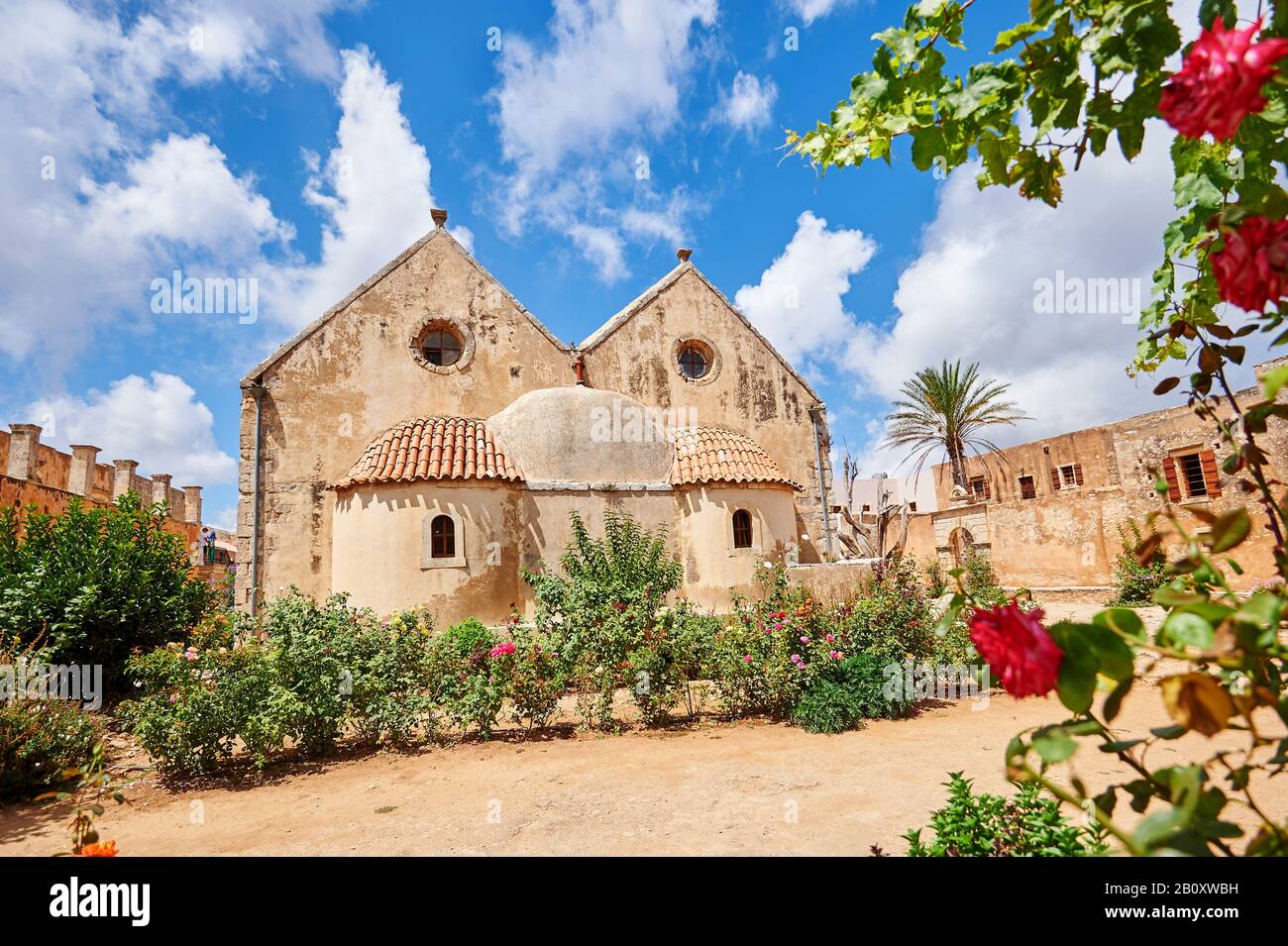 Arkadi Monastery, Greece, Crete Stock Photo