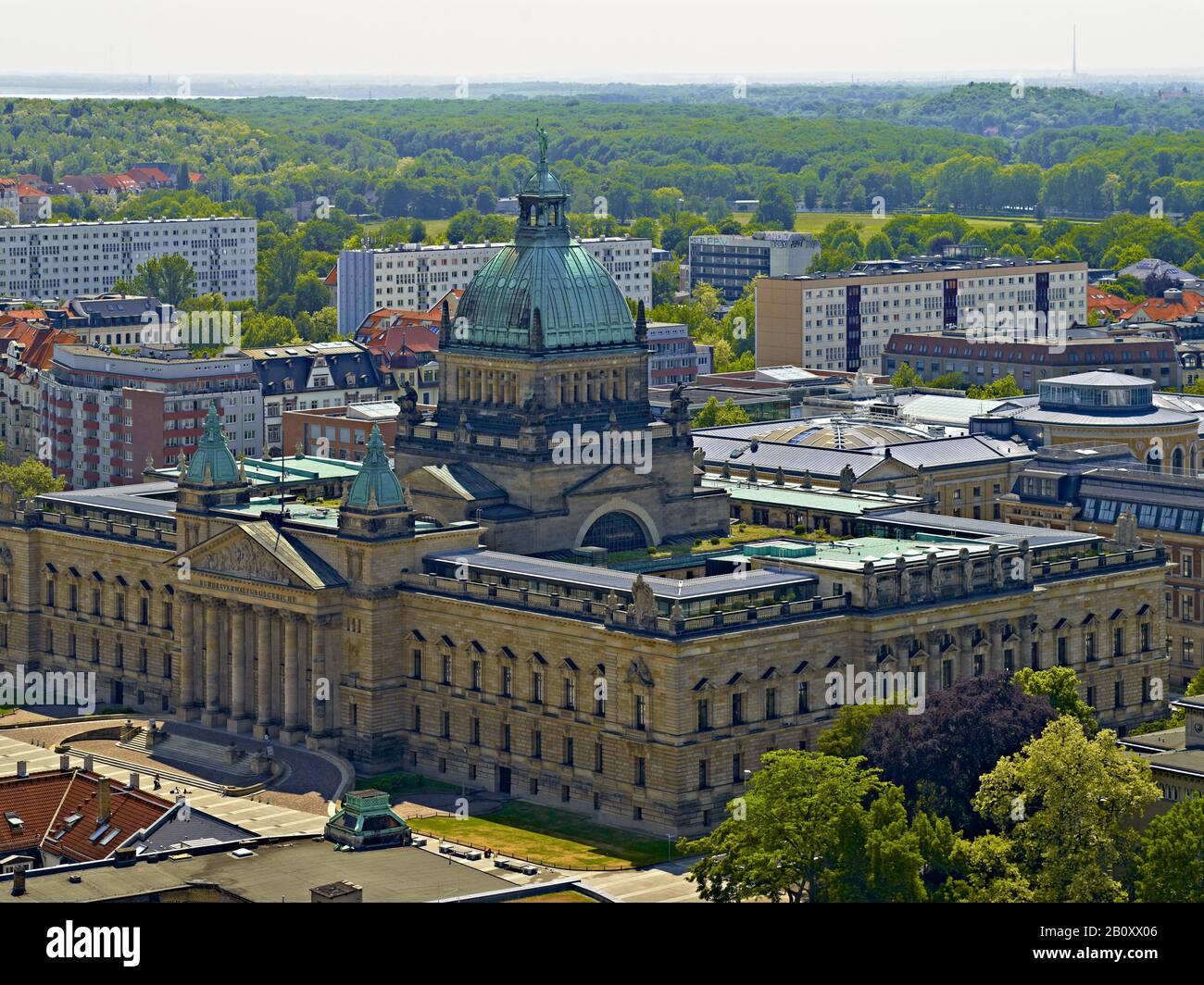 Federal Administrative Court and Academy of Visual Arts in Leipzig. Saxony, Germany, Stock Photo