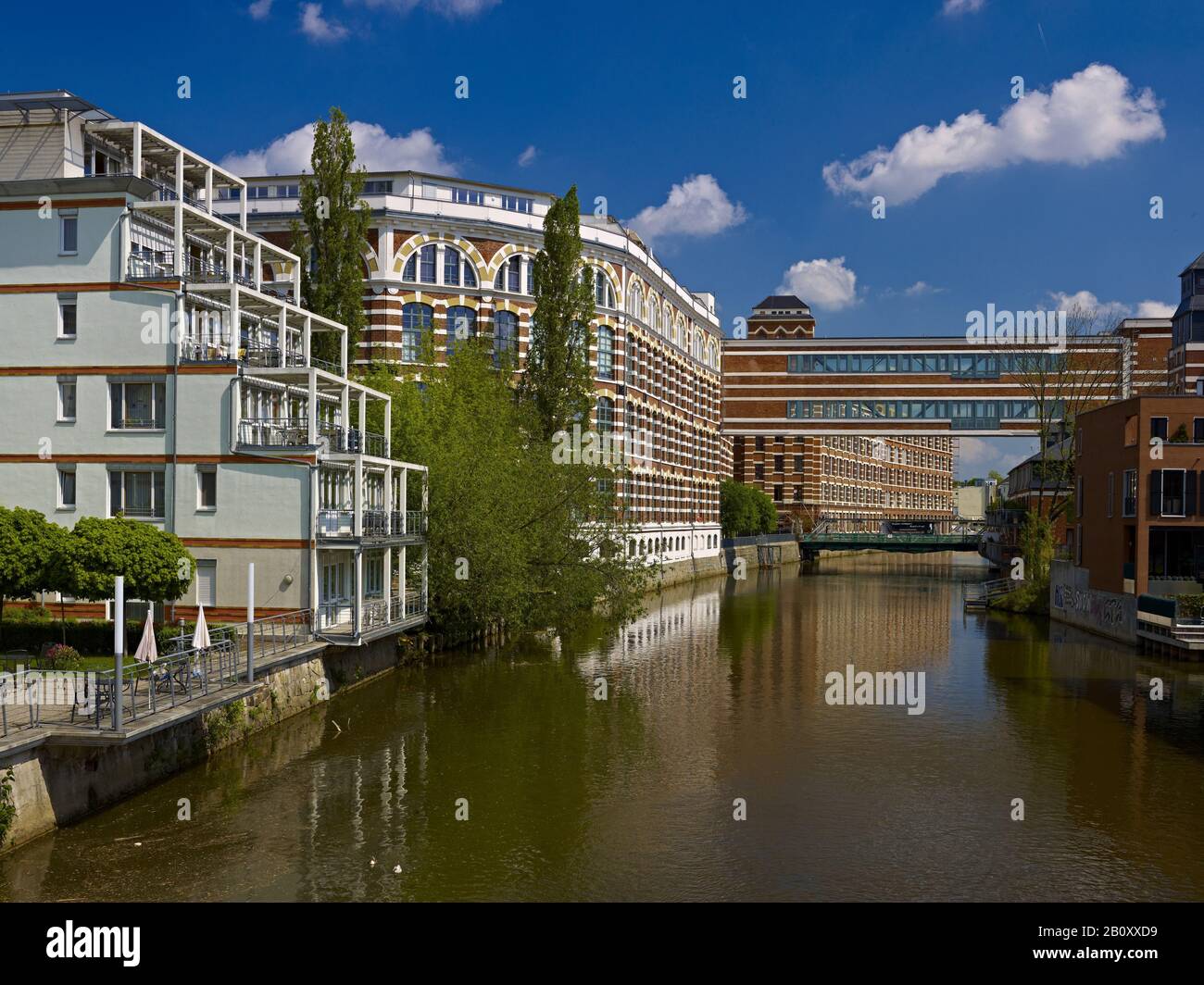Loft Apartments In The Former Worsted Spinning Mill On The Weissen Elster In Leipzig Saxony Germany Stock Photo Alamy