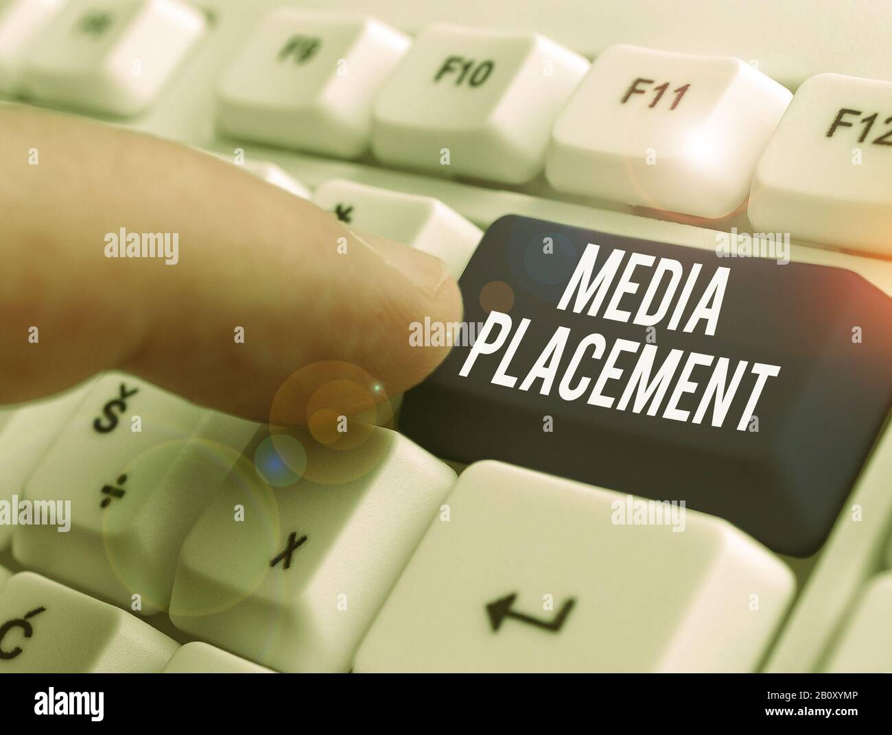 Key Placement Sign Message Text sign showing Media Placement. Business photo showcasing the method ...