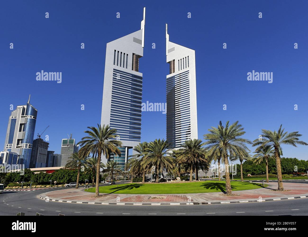 Emirates towers, Dubai, united arab emirates Stock Photo Alamy