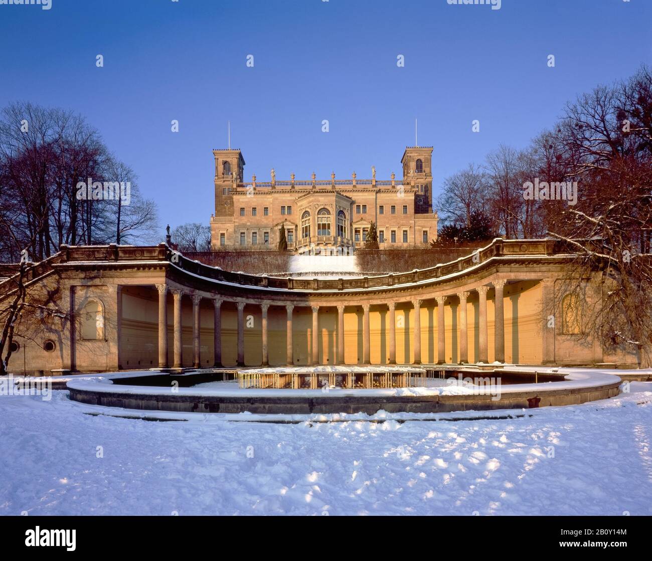 Roman bath at Albrechtsberg Castle in Dresden, Saxony, Germany Stock ...