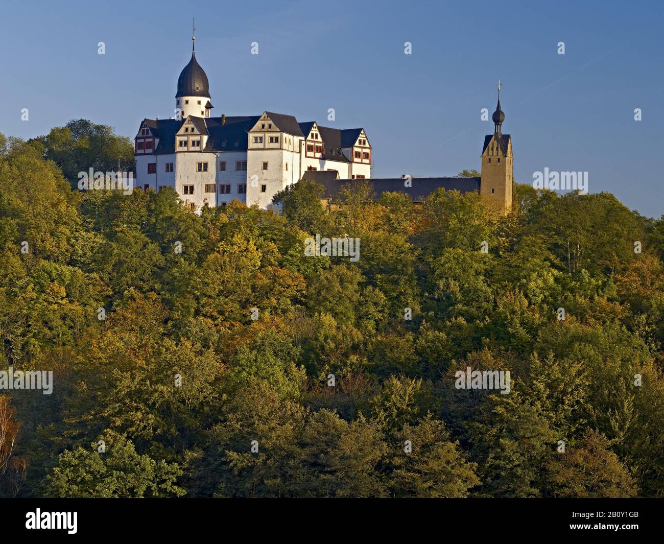 Rochsburg Castle, Rochsburg bei Lunzenau, Saxony, Germany, Stock Photo