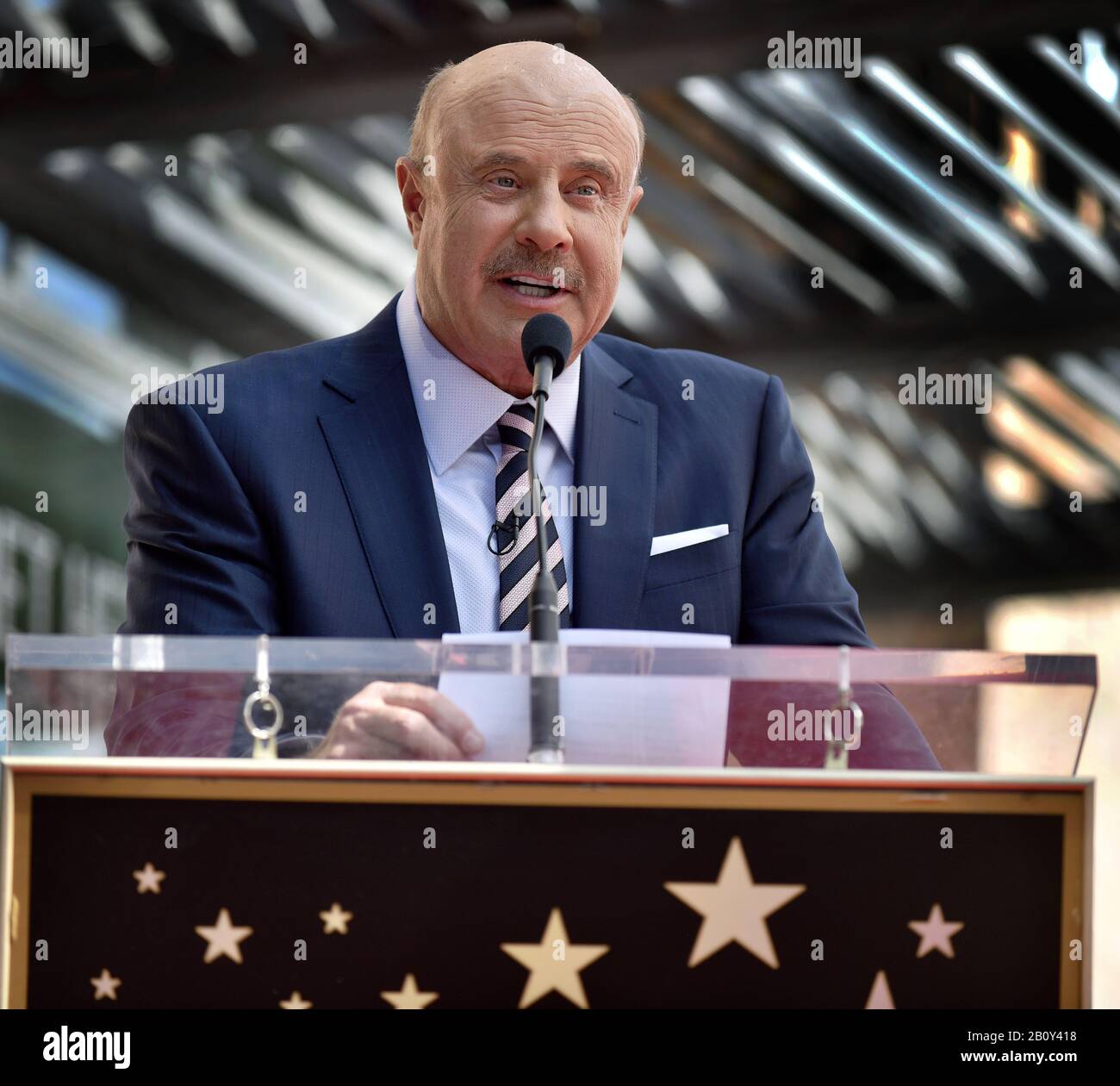 Los Angeles, United States. 21st Feb, 2020. Dr. Phil McGraw attends the star unveiling ceremony honoring him with the 2,688th star on the Hollywood Walk of Fame in Los Angeles, California on February 21, 2020. Photo by Chris Chew/UPI Credit: UPI/Alamy Live News Stock Photo